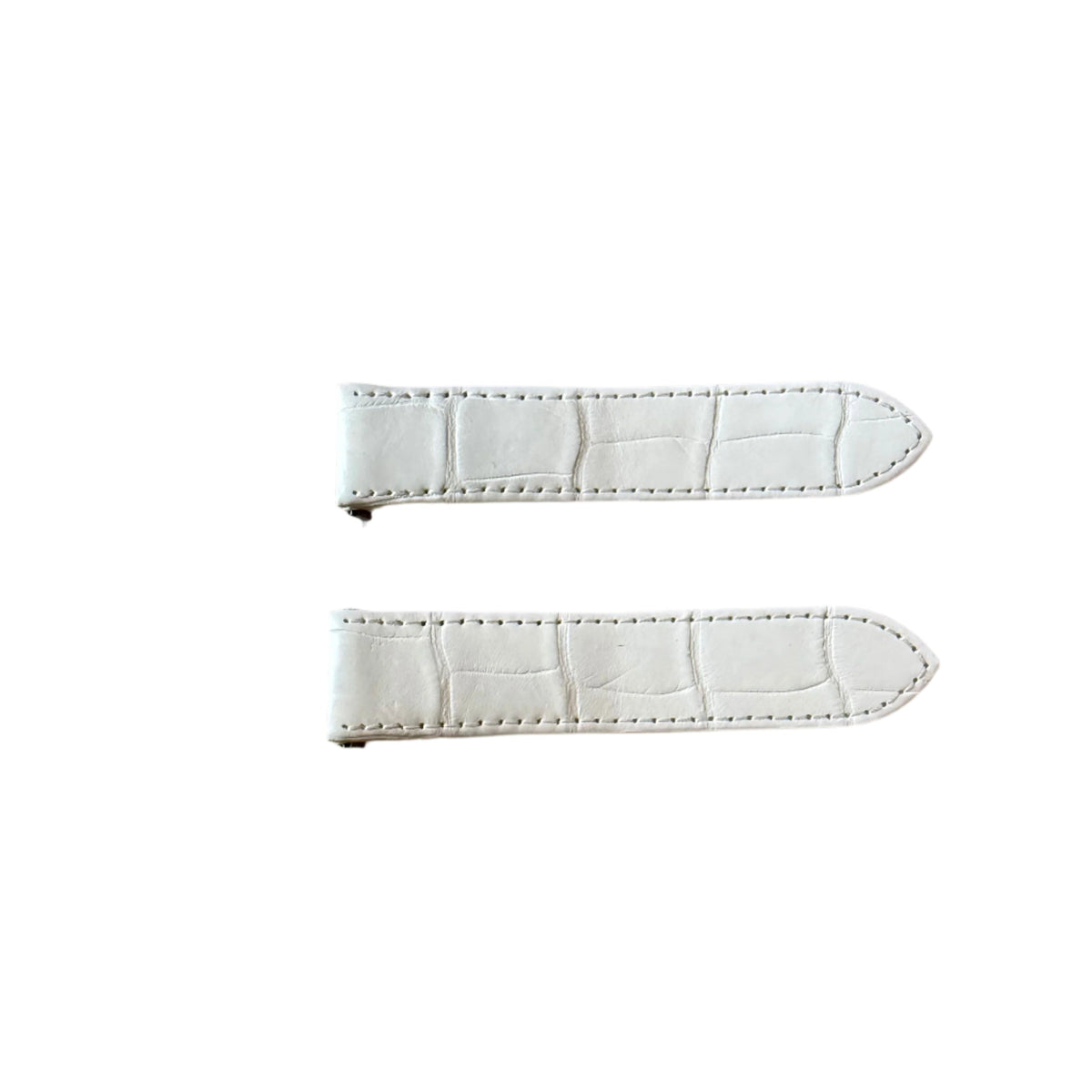Authentic Cartier White Alligator Quick Release Watch Strap Band 19mm KD68WK63