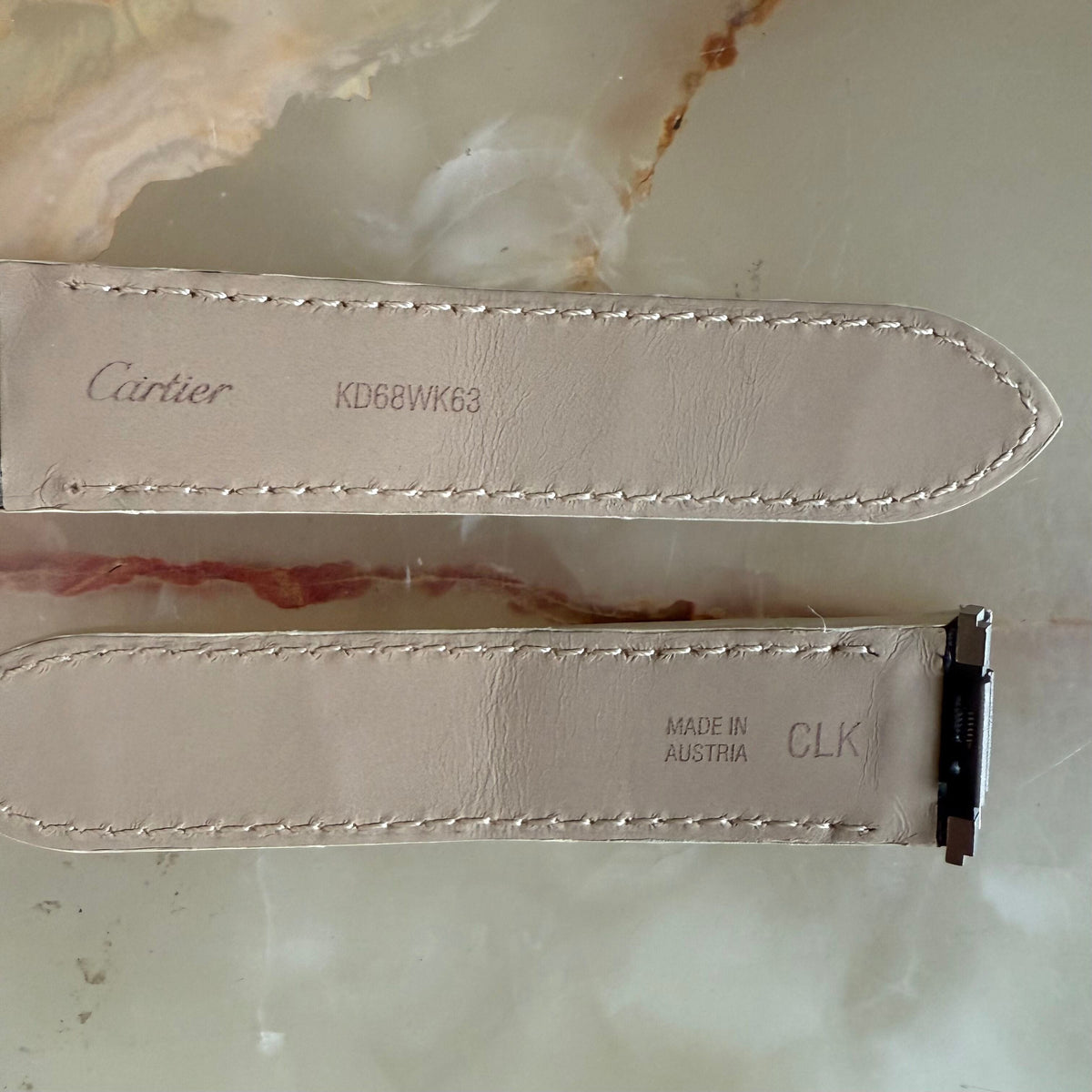 Authentic Cartier White Alligator Quick Release Watch Strap Band 19mm KD68WK63