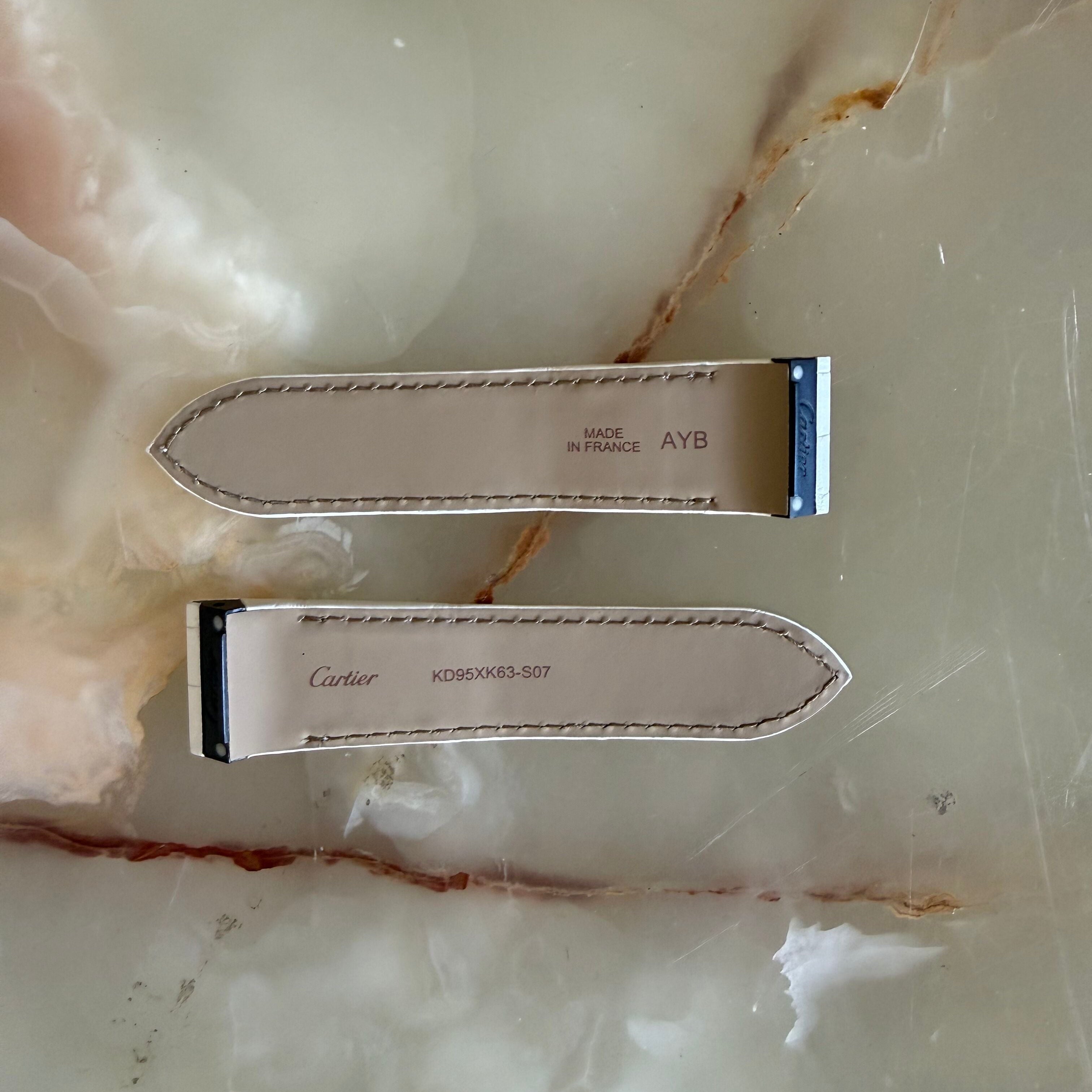 Authentic Cartier White Alligator Quick Release Watch Strap Band 23mm