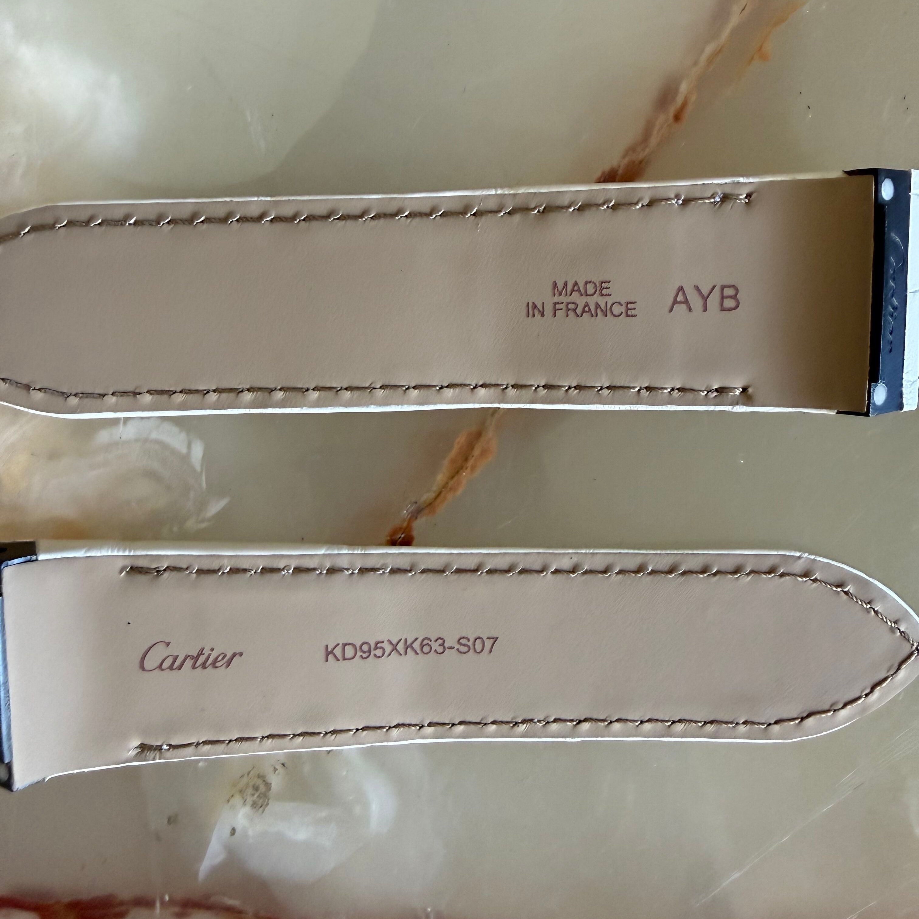 Authentic Cartier White Alligator Quick Release Watch Strap Band 23mm
