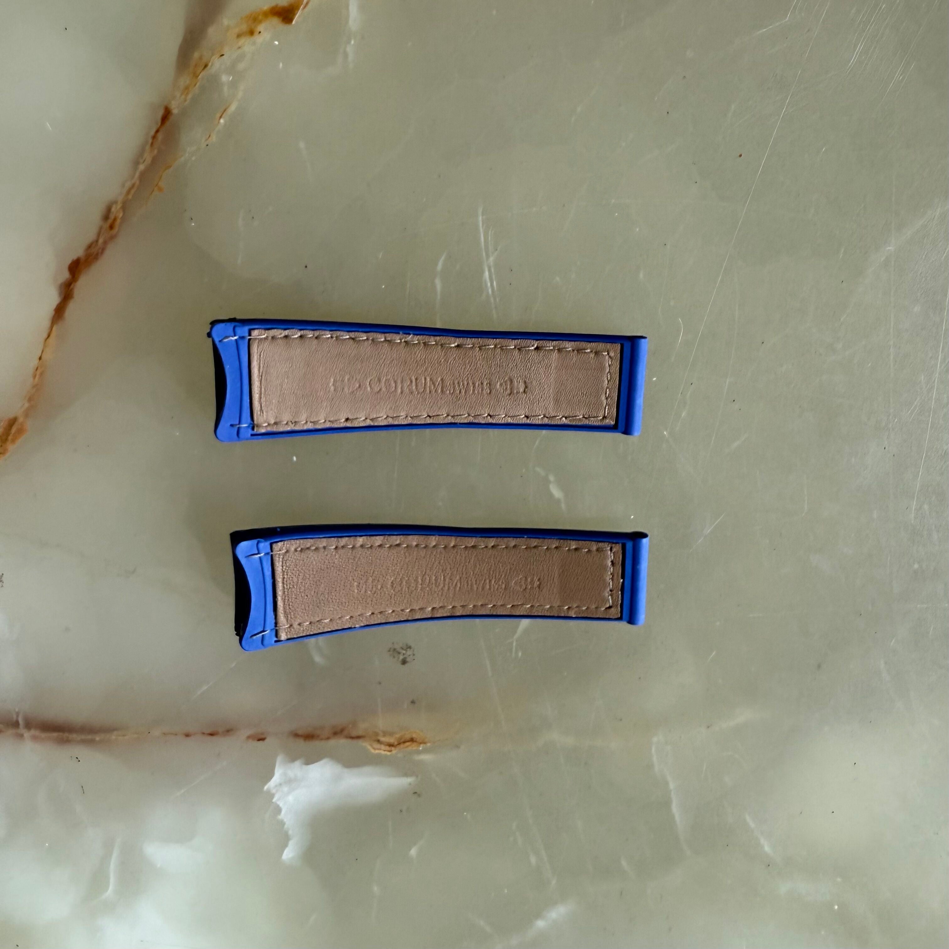 Authentic Corum Blue Crocodile Watch Strap Band 18mm