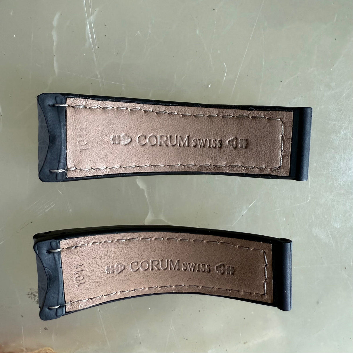 Authentic Corum Light Blue Crocodile Watch Strap Band 18mm