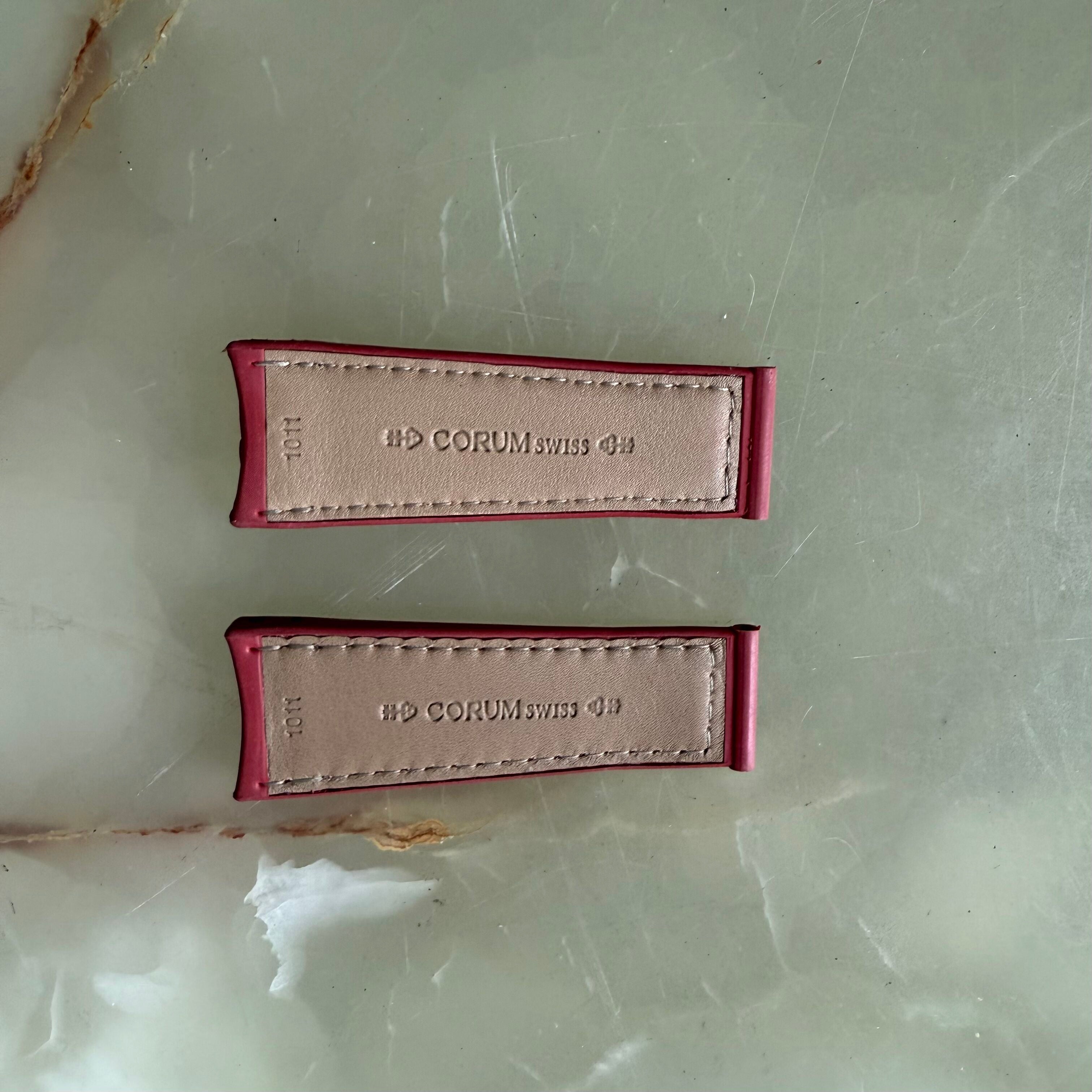 Authentic Corum Red Crocodile Watch Strap Band 23mm