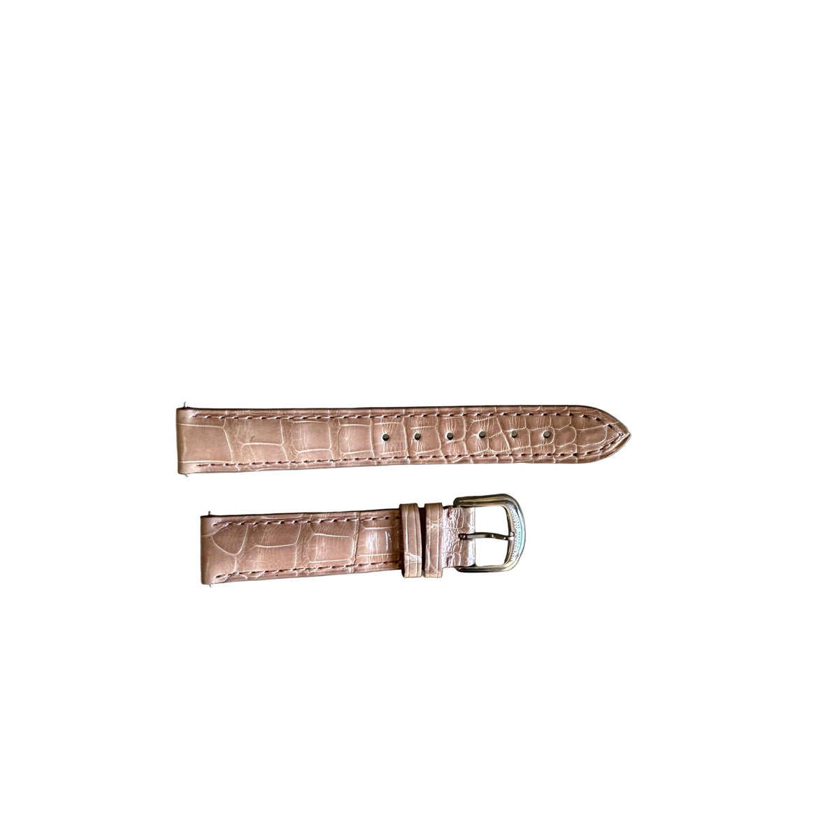 Authentic David Yurman Beige Alligator Watch Strap Band 15mm w Buckle