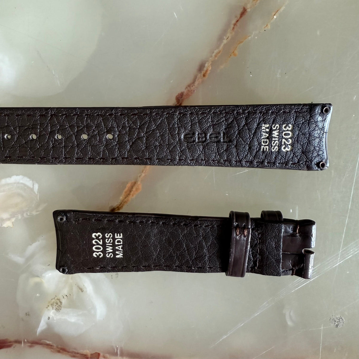 Authentic Ebel Brown Crocodile Watch Strap Band 18mm 3023