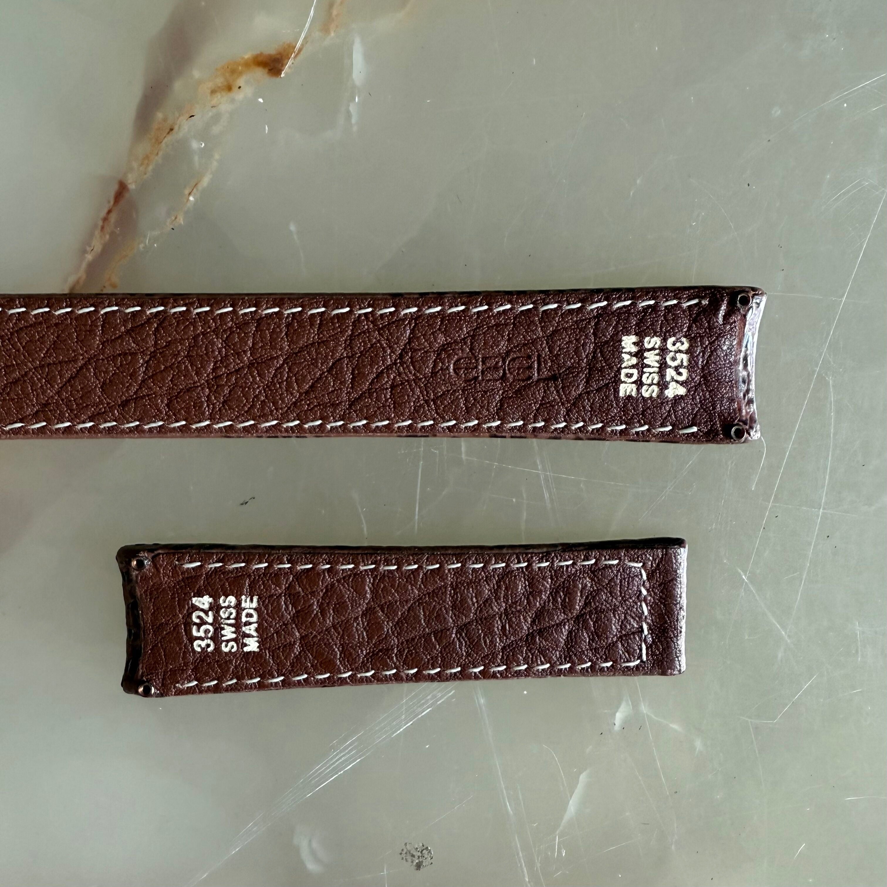 Authentic Ebel Brown Shark Watch Strap Band 19mm 3524