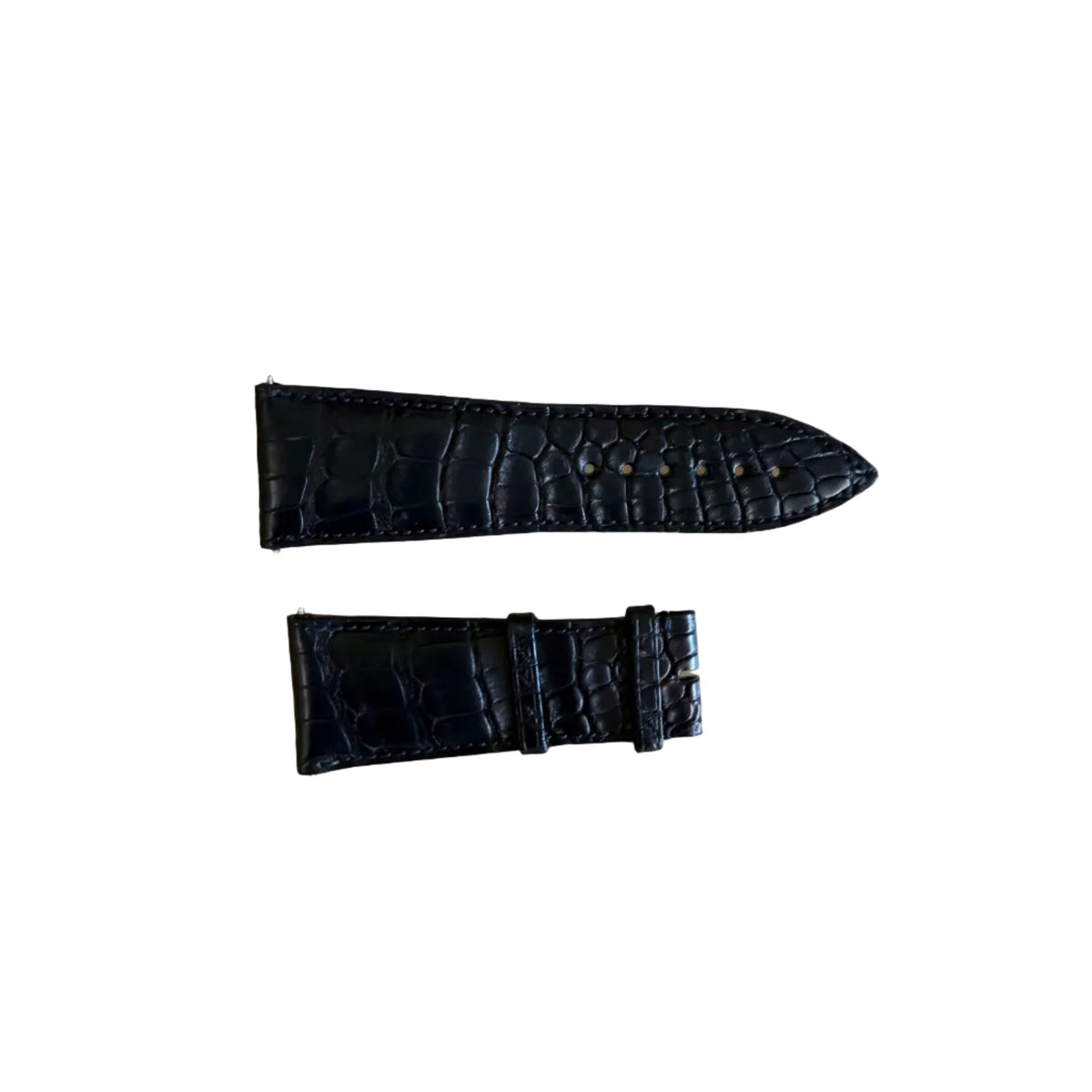 Authentic Franck Muller Blue Alligator Stitching Padded Watch Strap Band 29.5mm