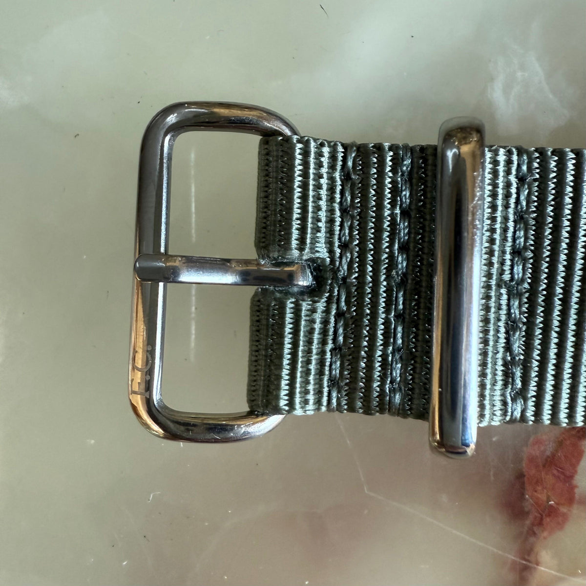 Authentic Frederique Constant Green Texture Watch Strap Band 20mm with Buckle