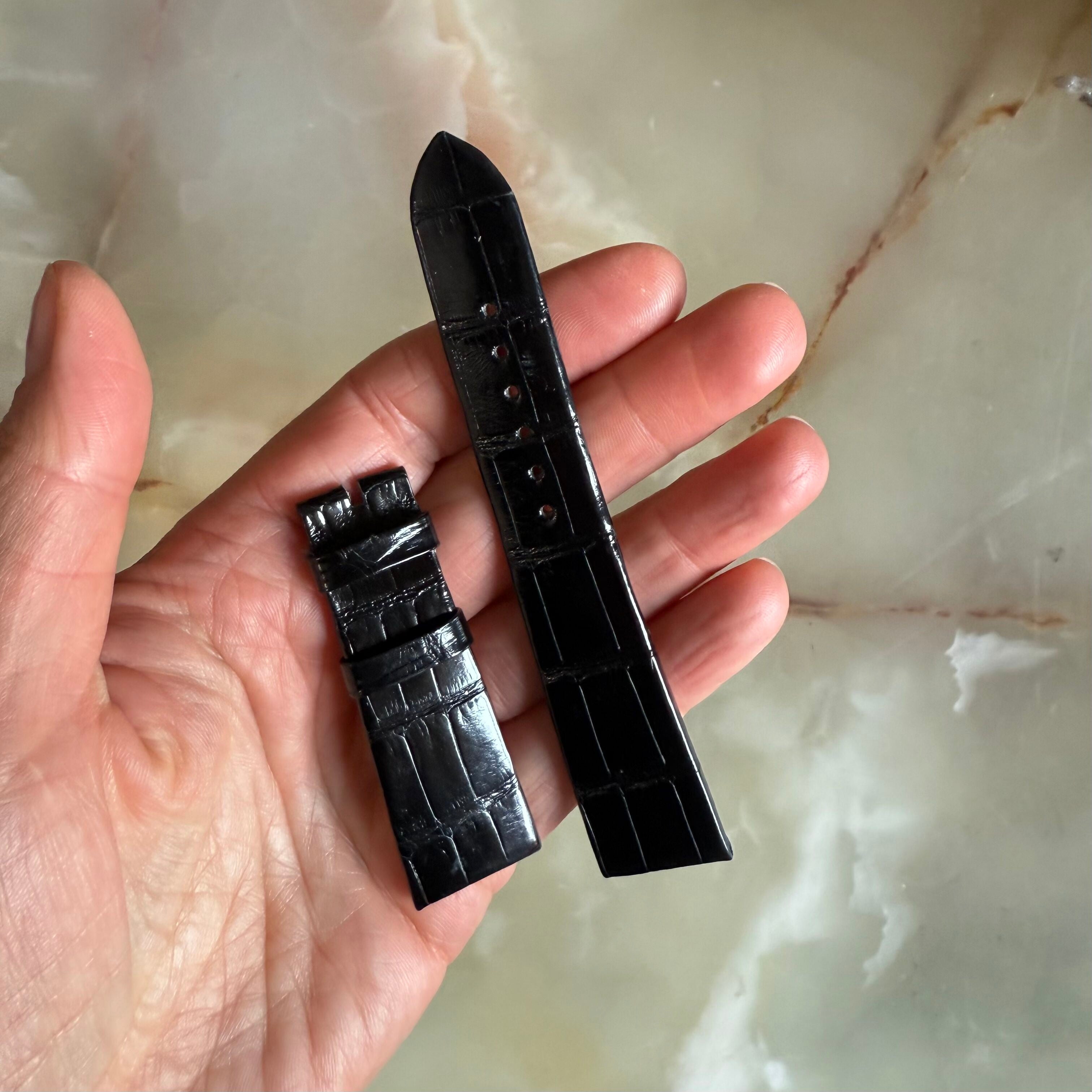 Authentic Girard Perregaux Black Alligator Watch Strap Band 20mm MCJ