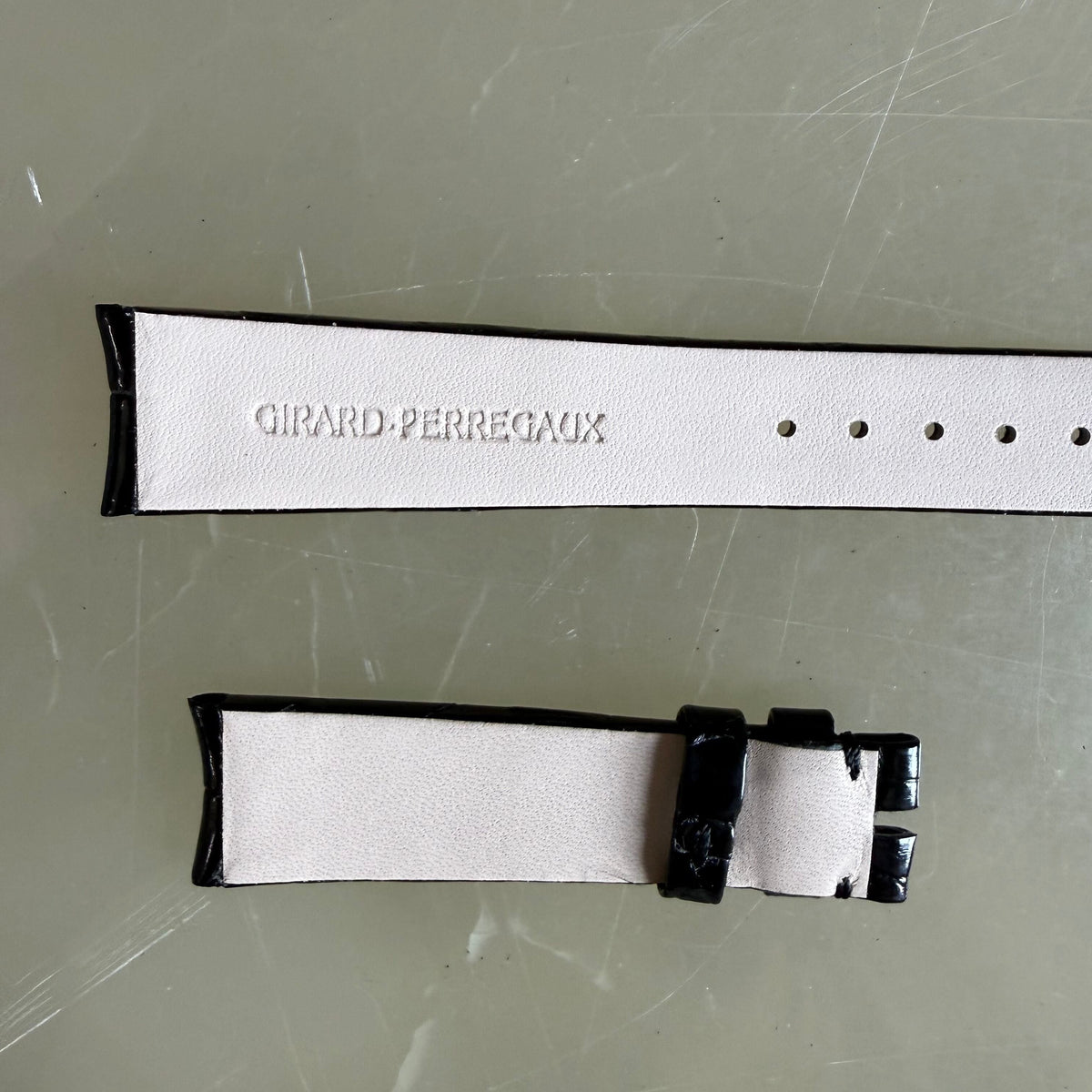 Authentic Girard Perregaux Black Crocodile Watch Strap Band 16mm