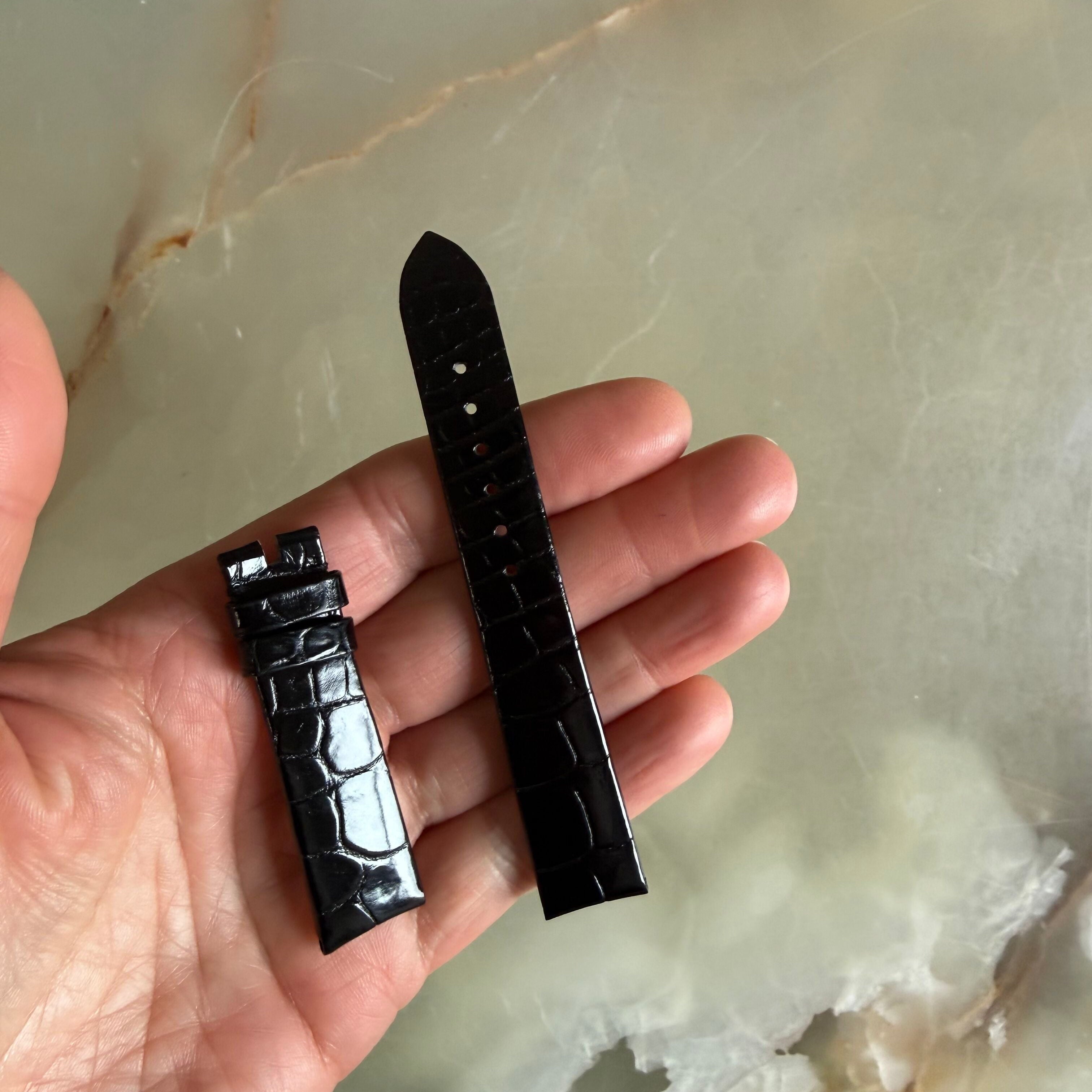 Authentic Girard Perregaux Black Crocodile Watch Strap Band 16mm