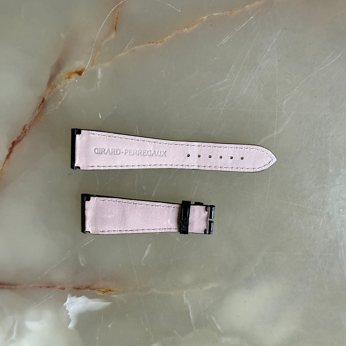 Authentic Girard Perregaux Black Crocodile Watch Strap Band 20mm