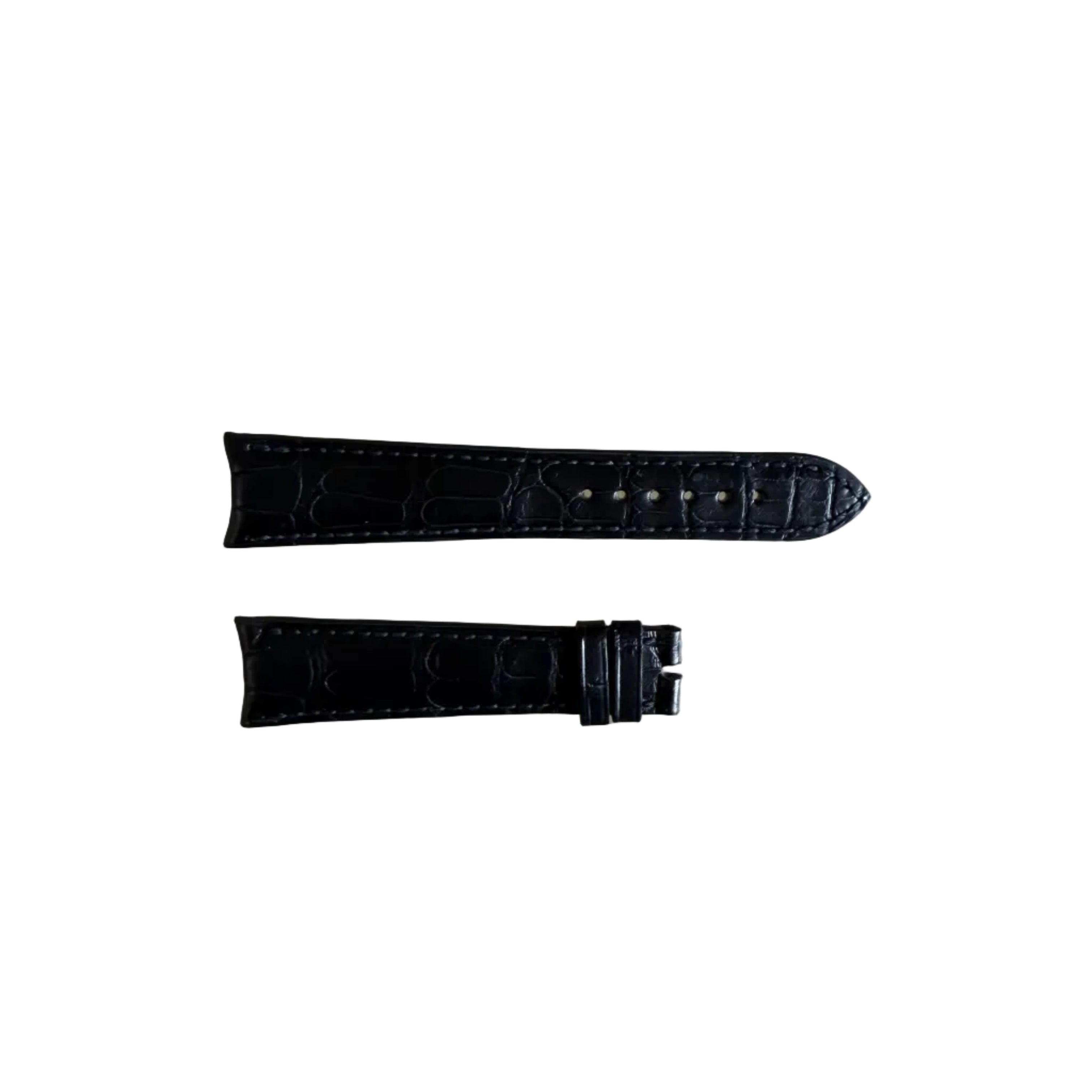 Authentic Girard Perregaux Black Crocodile Watch Strap Band 20mm Padded &