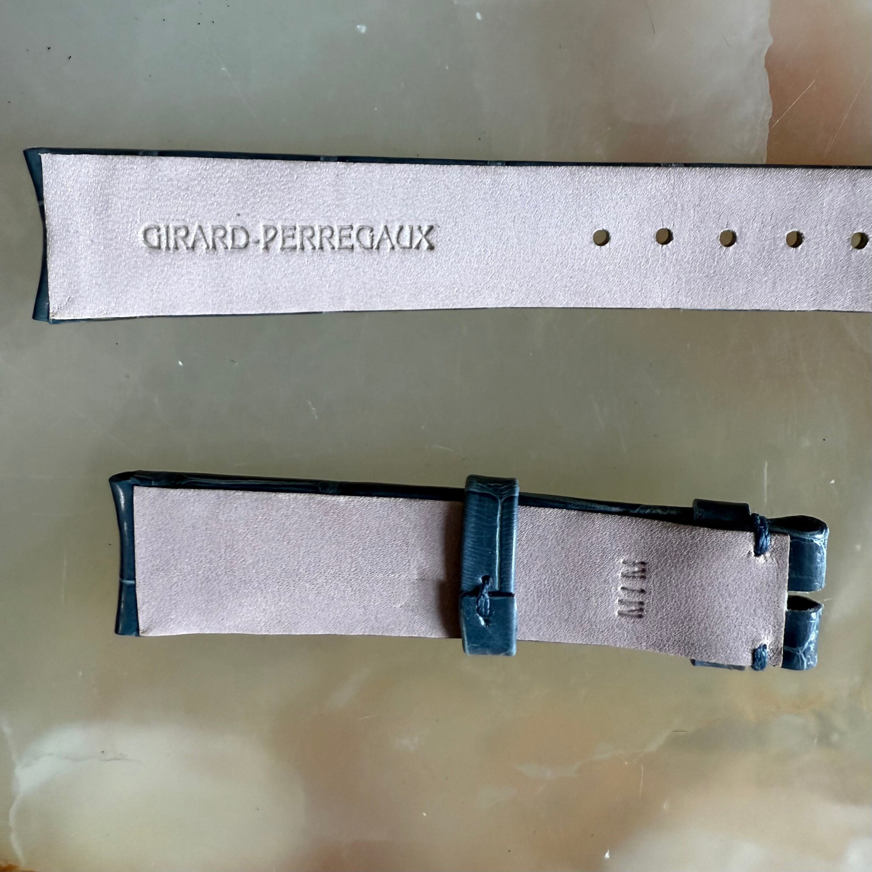 Authentic Girard Perregaux Blue Crocodile Watch Strap Band 16mm MIM
