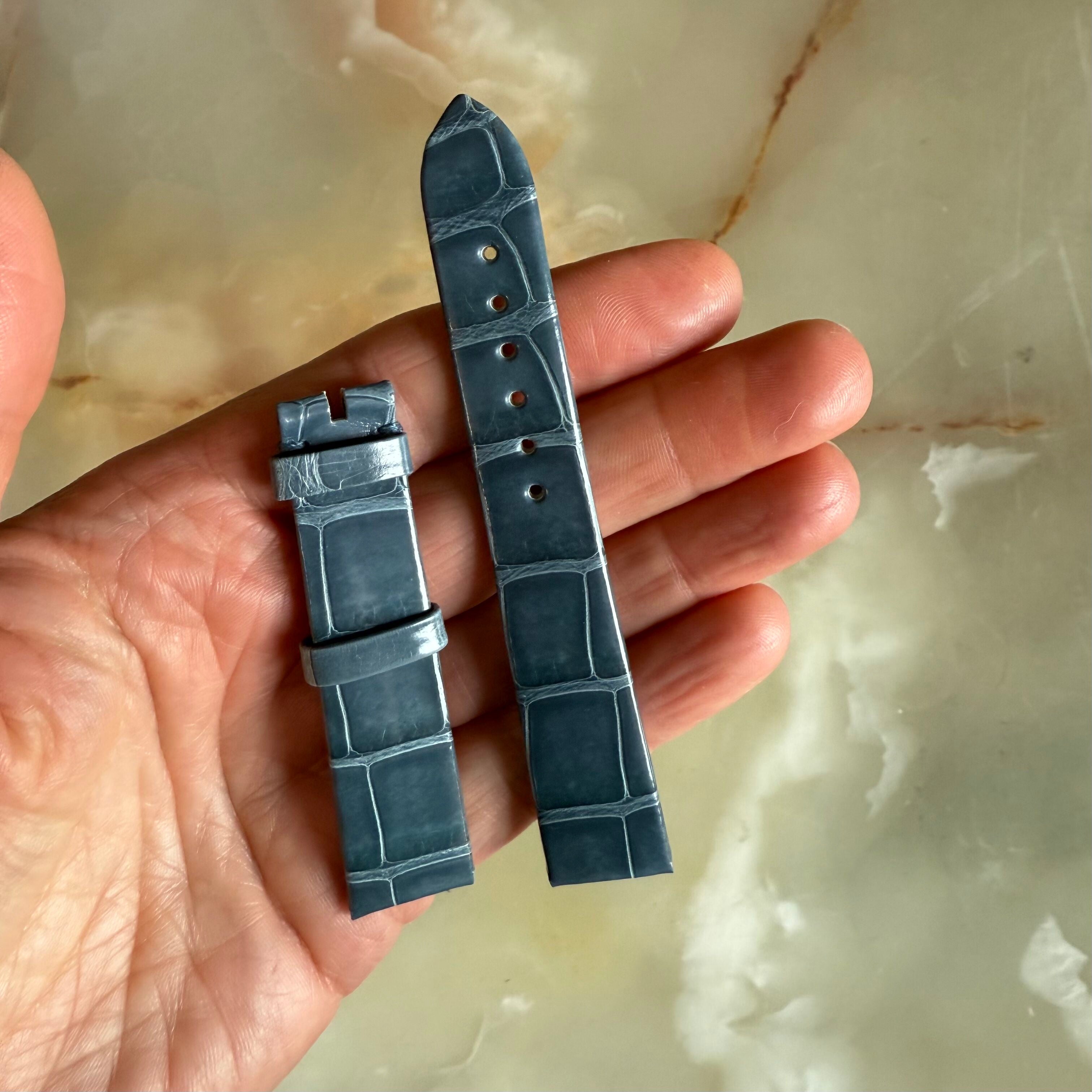 Authentic Girard Perregaux Blue Crocodile Watch Strap Band 16mm MIM