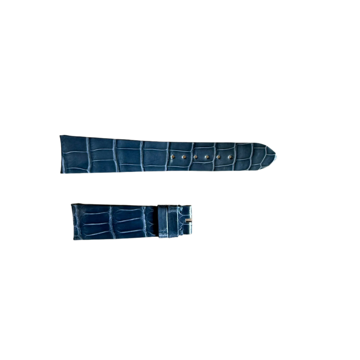 Authentic Girard Perregaux Blue Crocodile Watch Strap Band 20mm