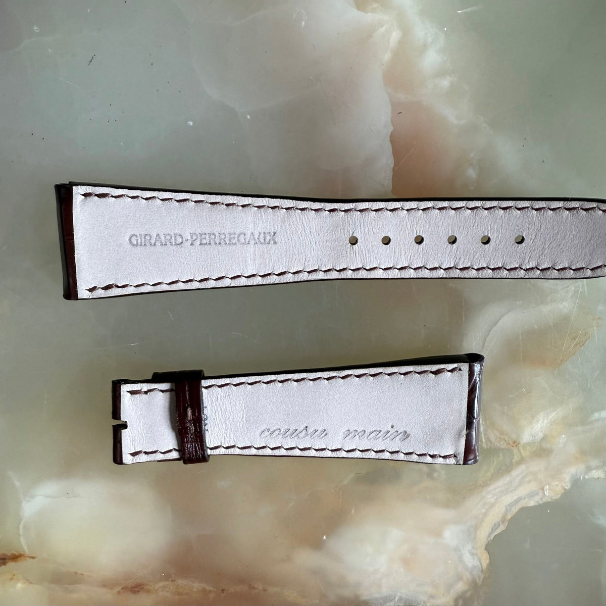 Authentic Girard Perregaux Brown Alligator Watch Strap Band 22mm