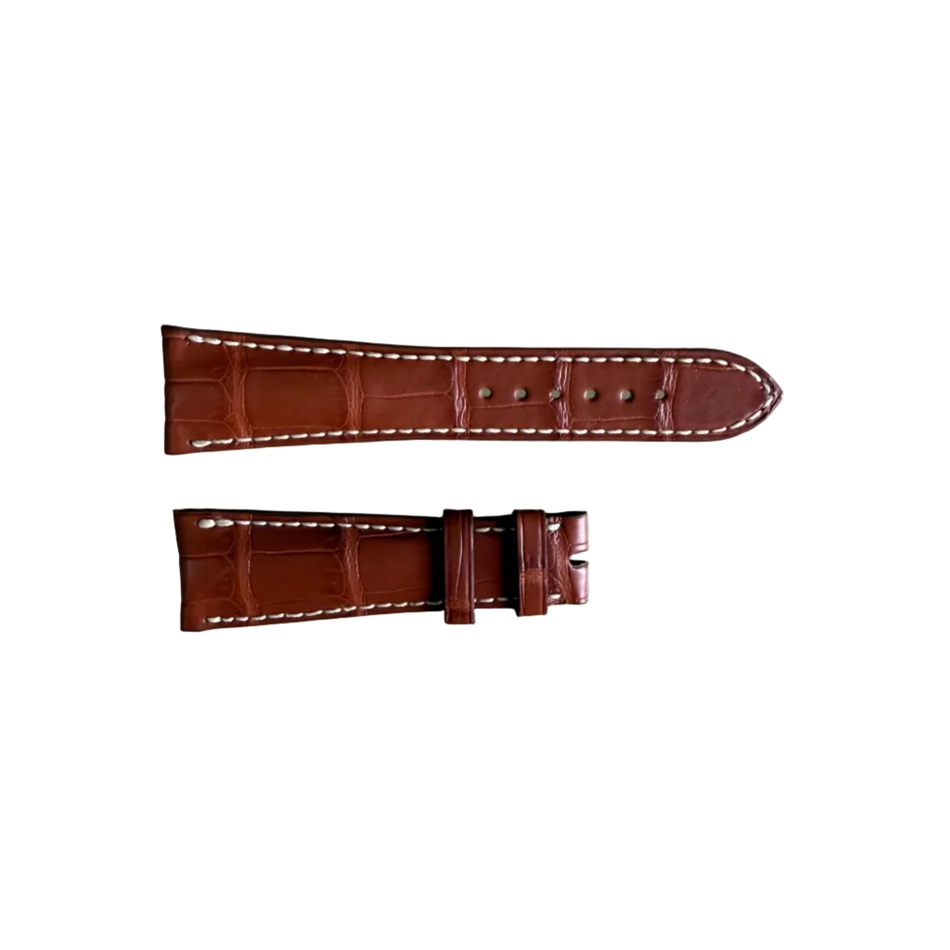 Authentic Girard Perregaux Brown Crocodile Watch Strap Band 21mm Padded &