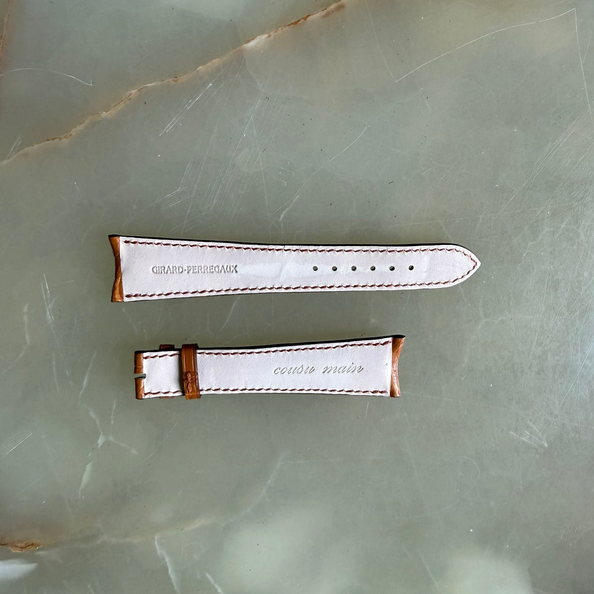 Authentic Girard Perregaux Brown Crocodile Watch Strap Band 22mm