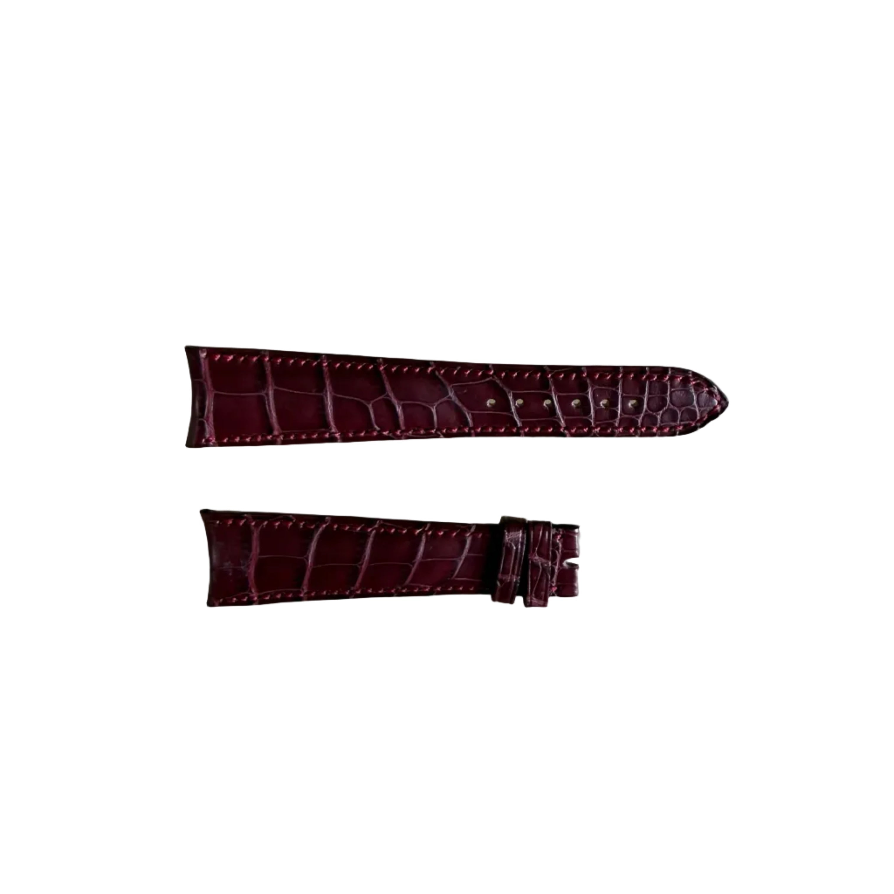 Authentic Girard Perregaux Burgundy Crocodile Watch Strap Band 21mm Padded &