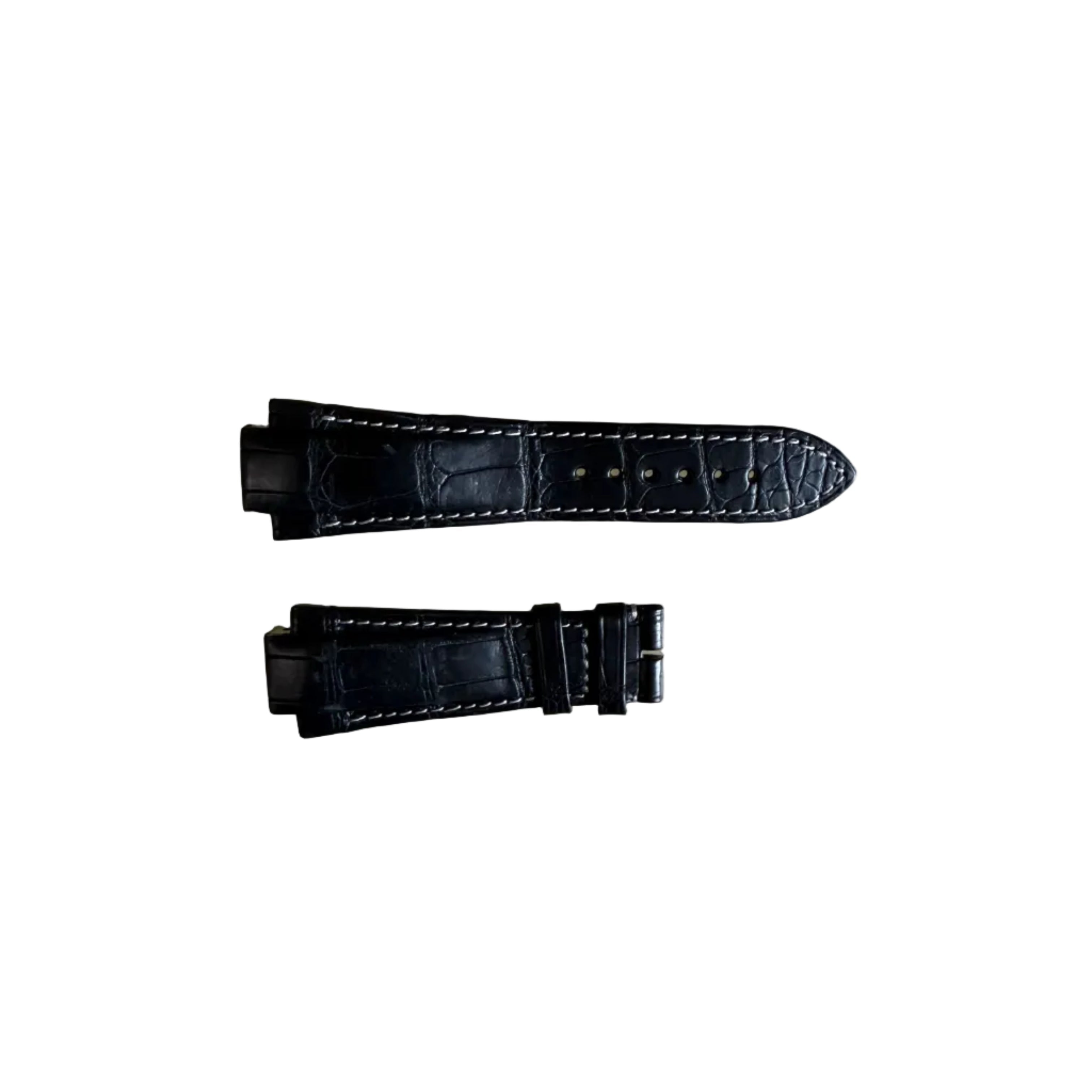 Authentic Girard Perregaux Laureato Black Crocodile Watch Strap Band 25.65mm
