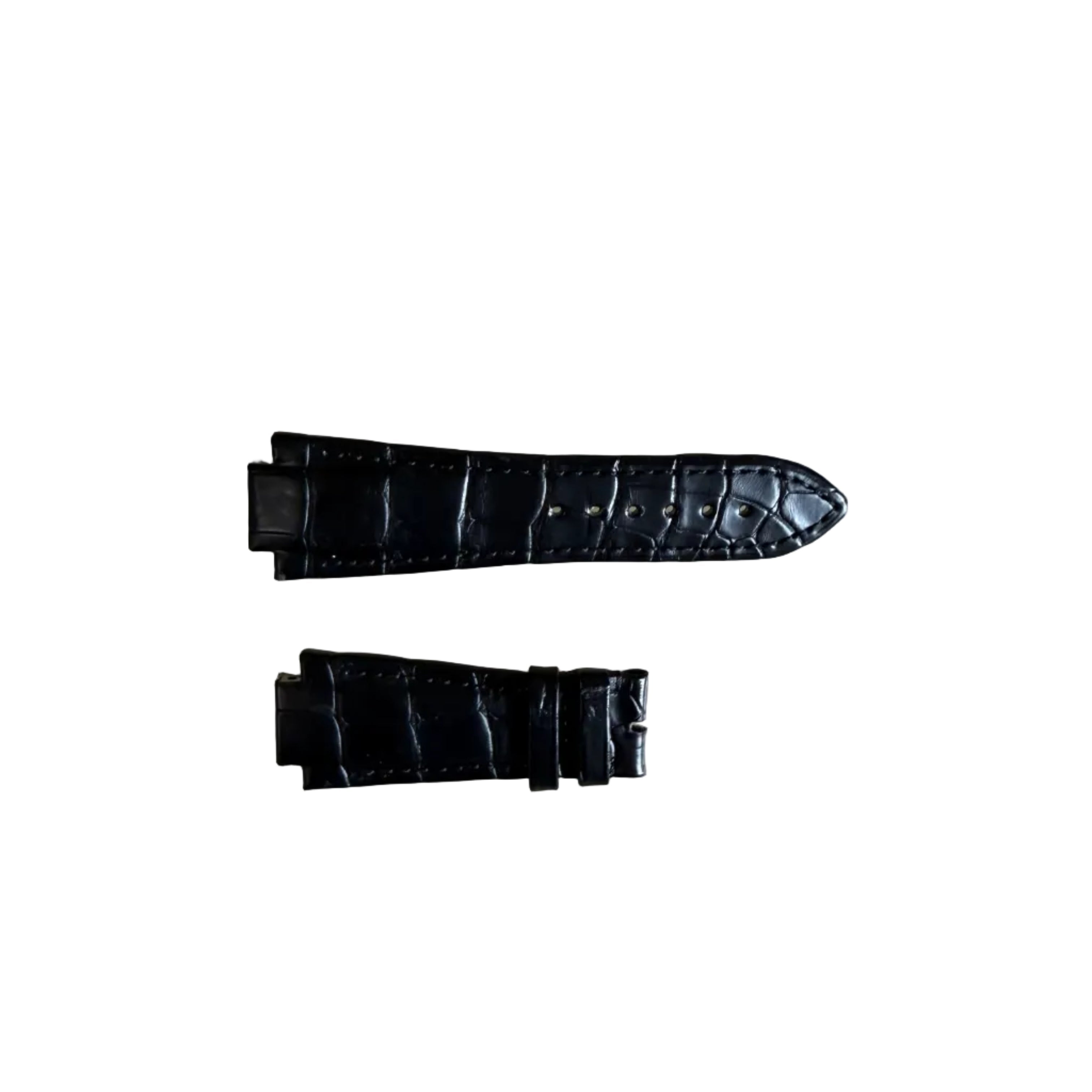 Authentic Girard Perregaux Laureato Black Crocodile Watch Strap Band 25mm