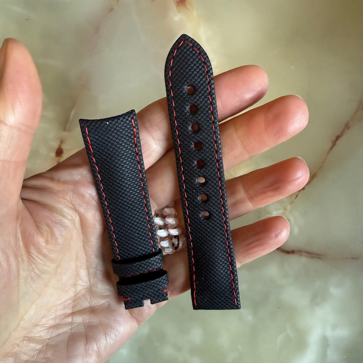 Authentic Glashutte Black Texture Leather Mad Max Matrix Watch Strap Band 20mm