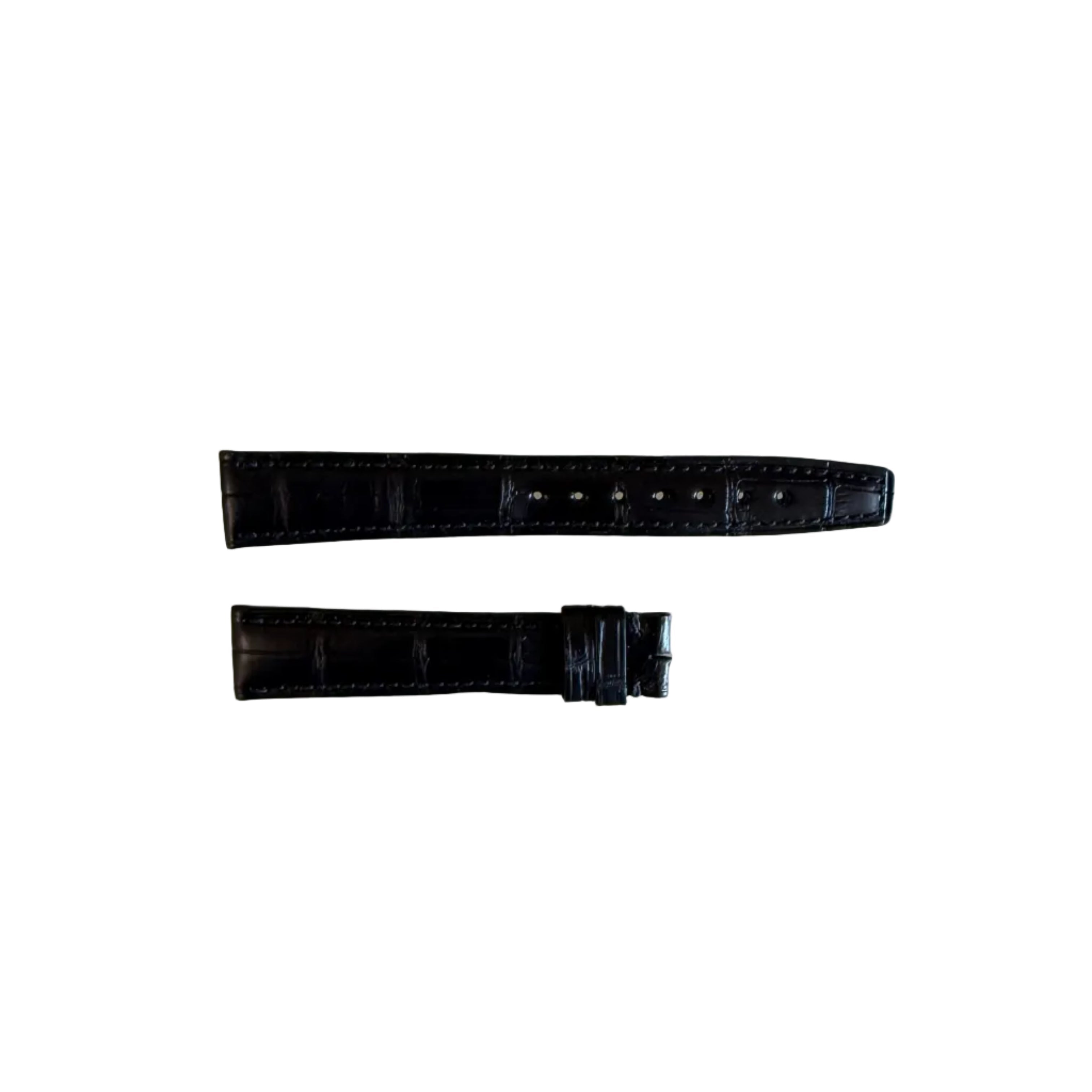 Authentic IWC Black Crocodile Watch Band Strap 16.5mm