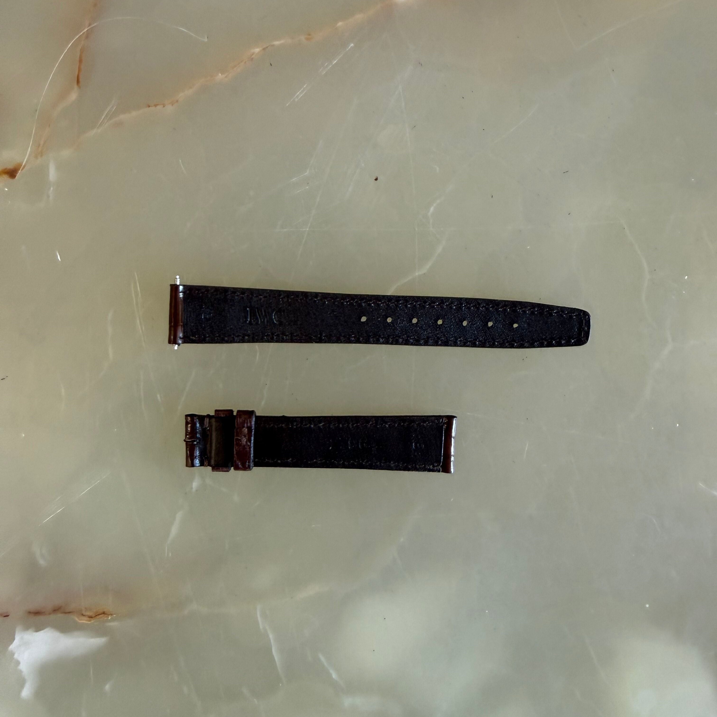 Authentic IWC Brown Crocodile Watch Band Strap 16mm