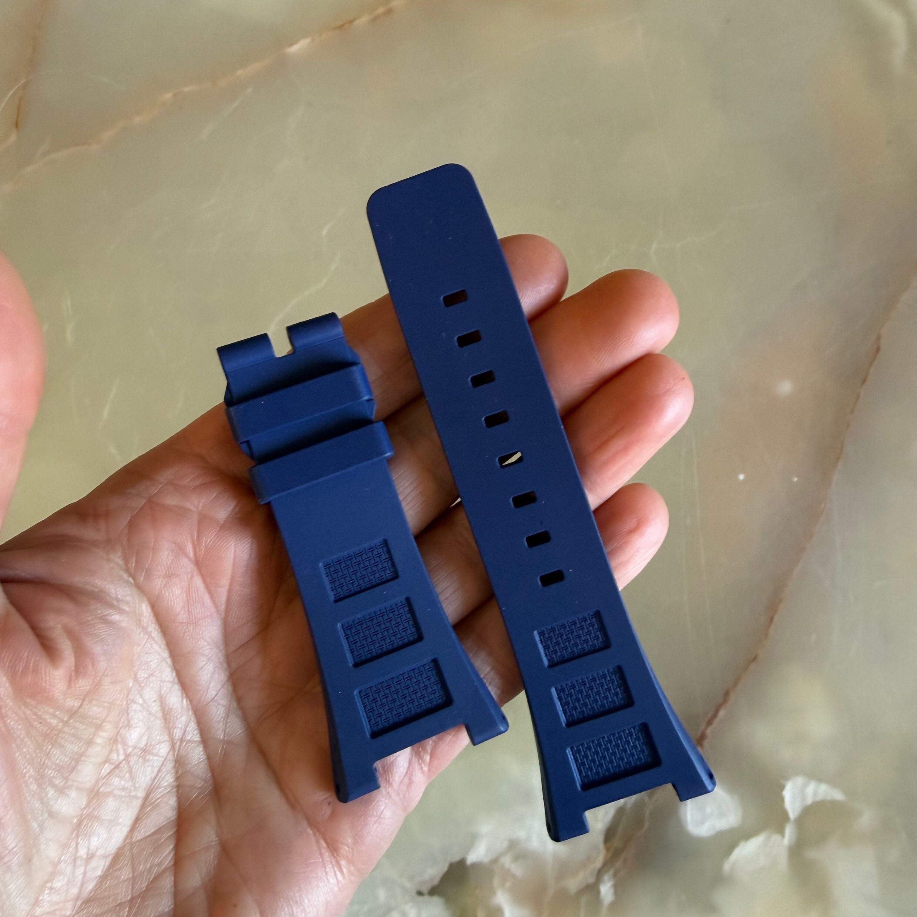 Authentic IWC Ingenieur Blue Rubber Watch Band Strap 30mm