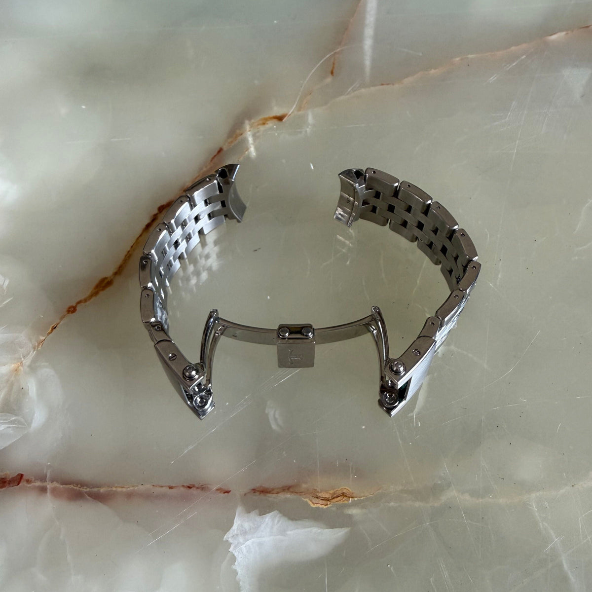 Authentic Jaeger LeCoultre Beads Of Rice Steel Watch Bracelet 20mm JLC0700992