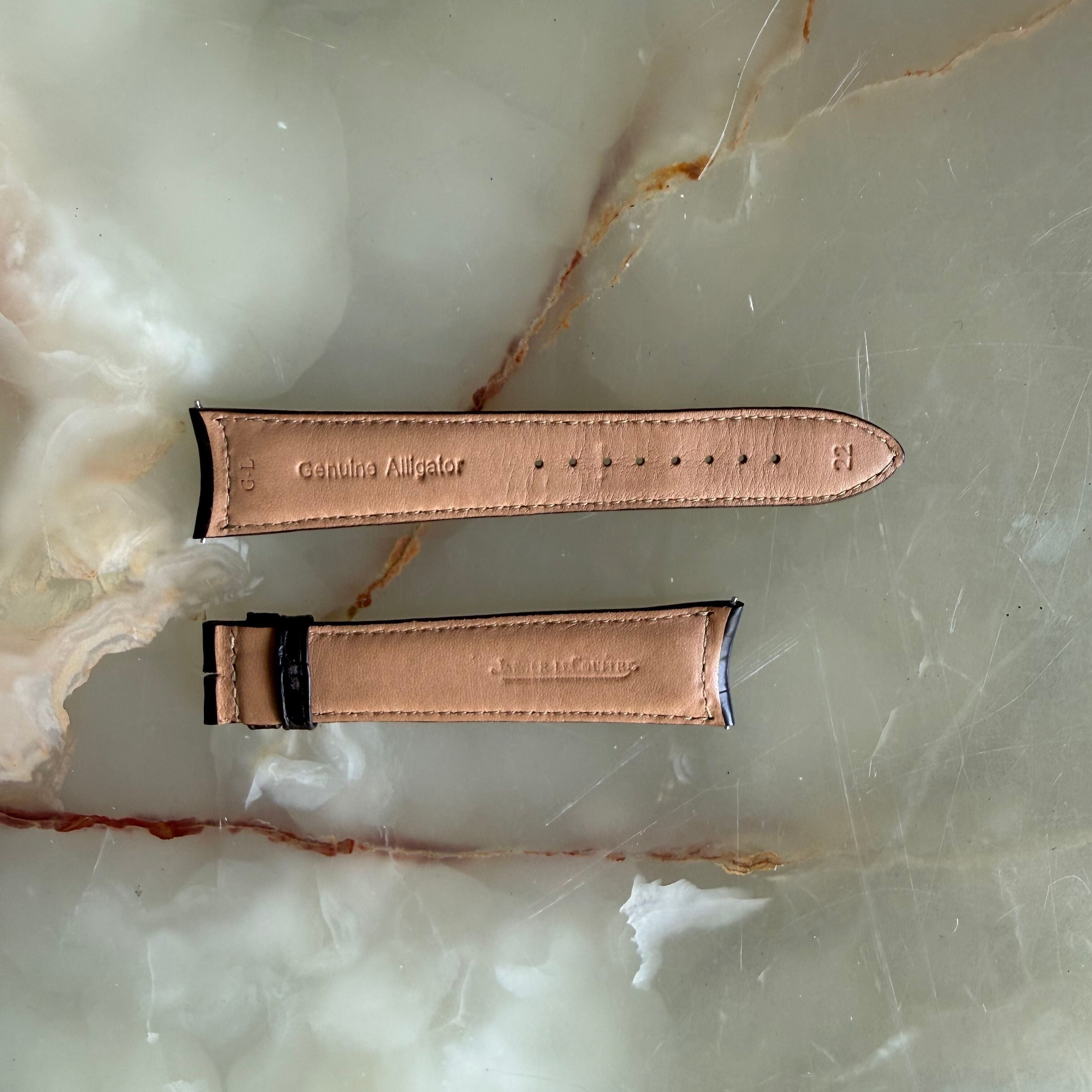 Authentic Jaeger LeCoultre Brown Alligator Watch Strap Band 22.mm