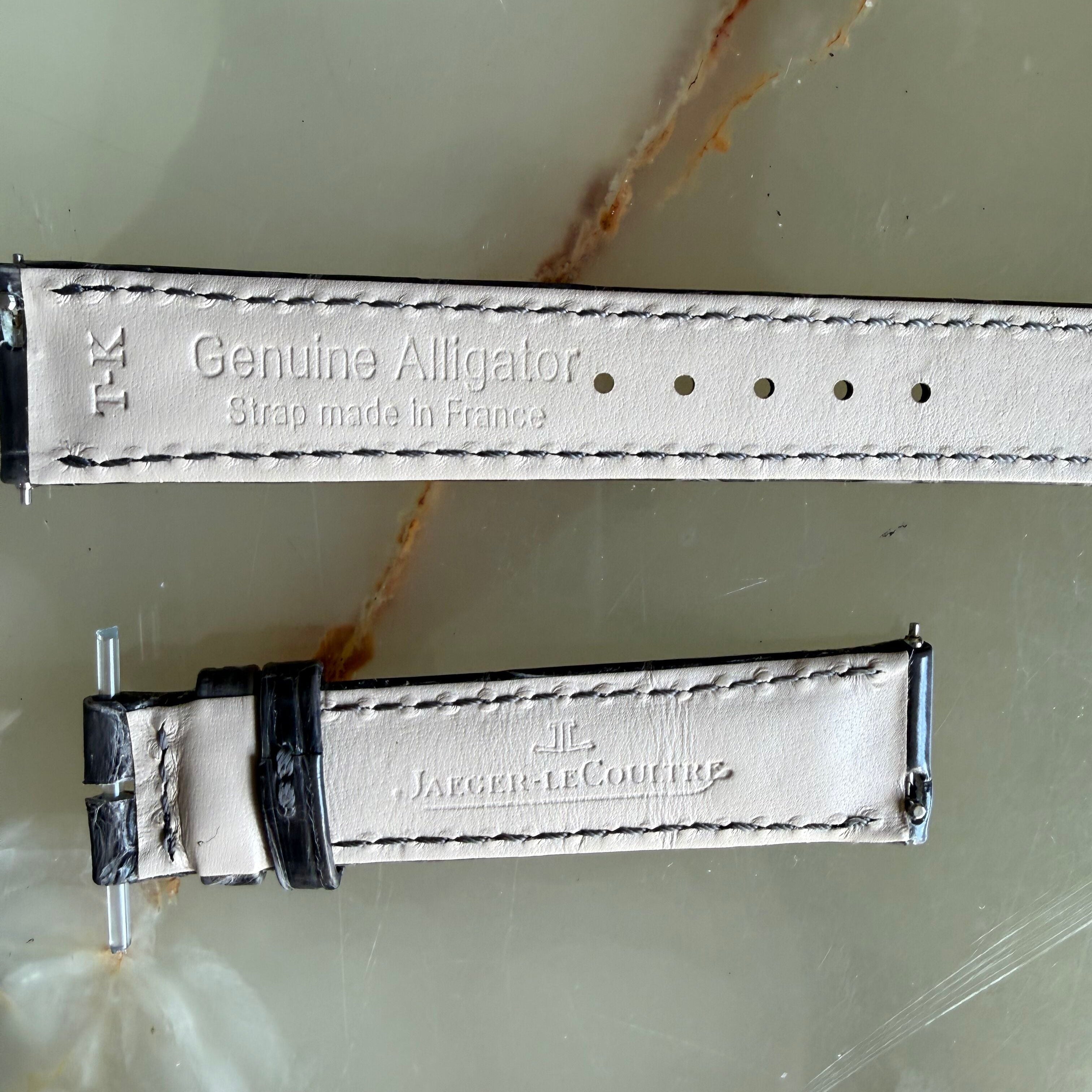 Authentic Jaeger LeCoultre Grey Alligator Watch Strap Band 16mm