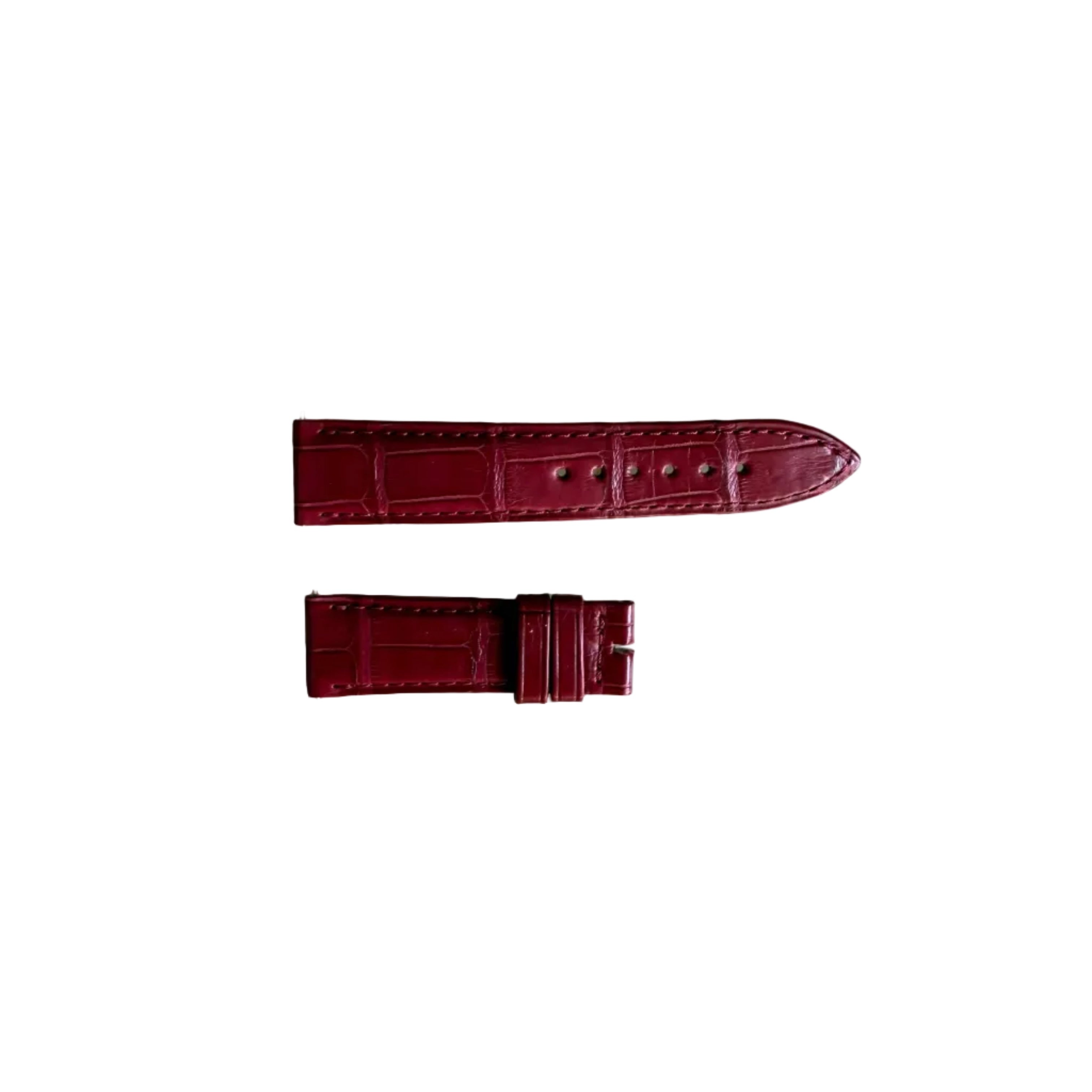 Authentic Jaeger LeCoultre Red Alligator Watch Strap Band 17mm
