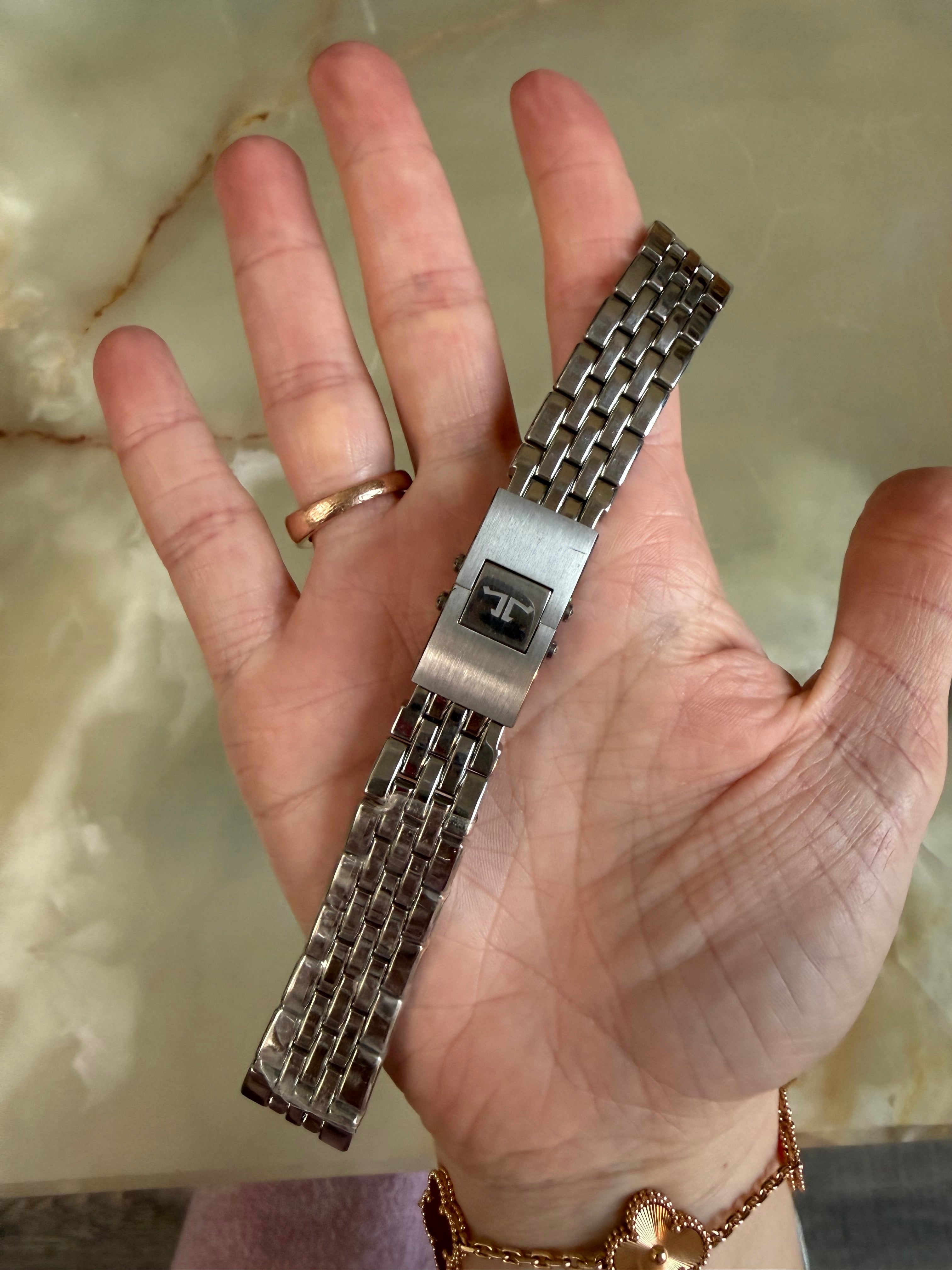 Authentic Jaeger LeCoultre Reverso Squadra Steel Watch Bracelet 18mm