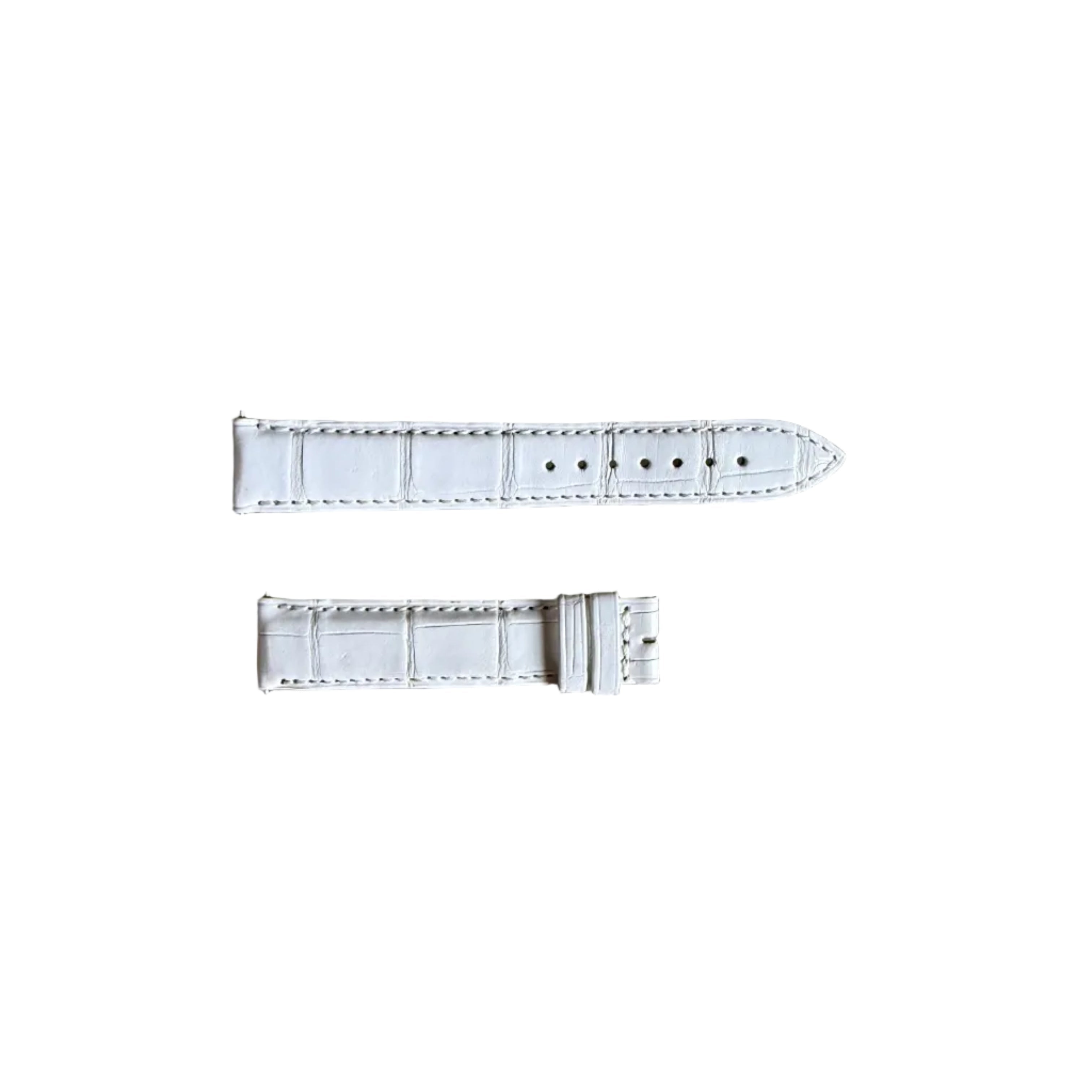 Authentic Jaeger LeCoultre White Alligator Watch Strap Band 17mm