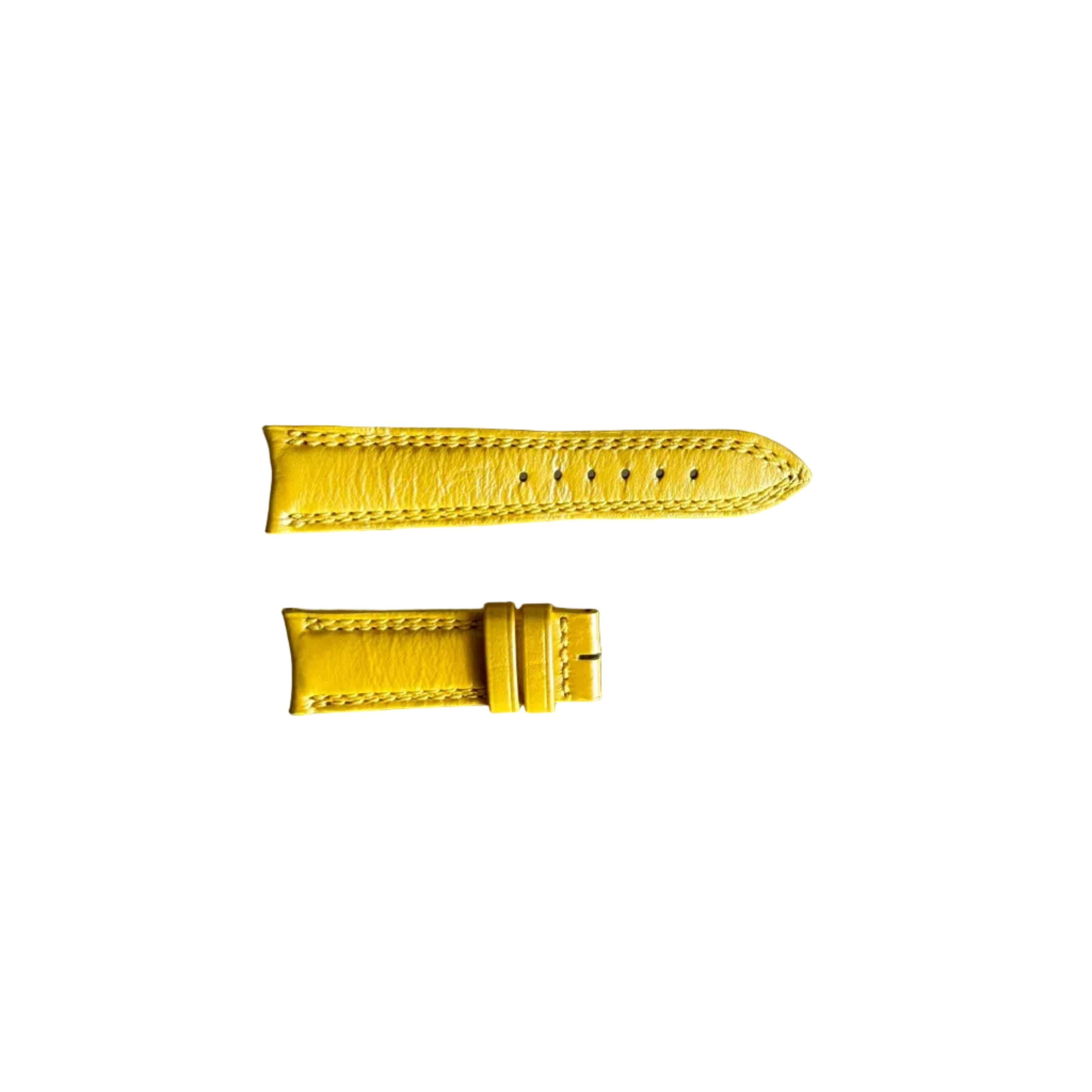 Authentic Jaeger LeCoultre Yellow Leather Watch Strap Band 19mm