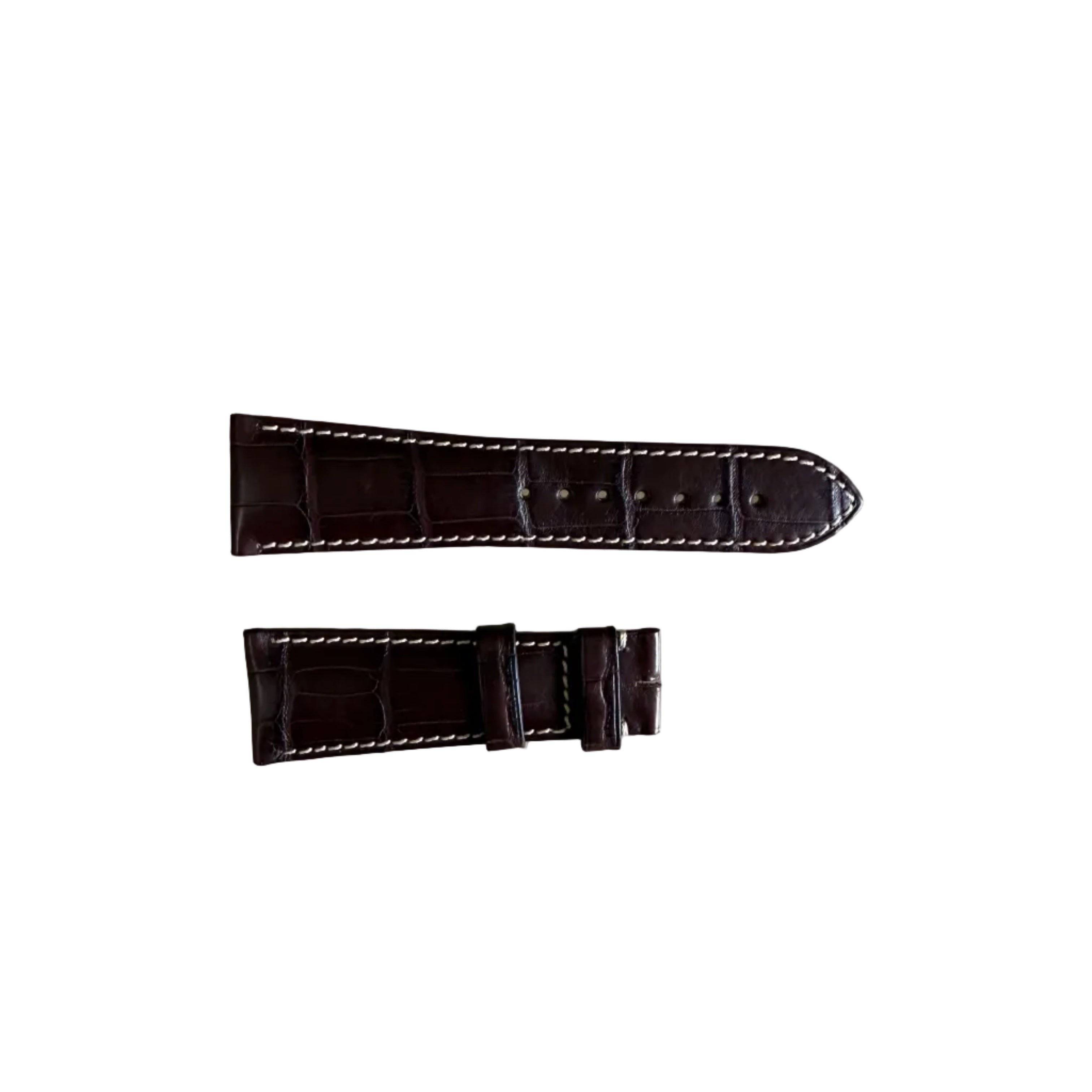 Authentic Longines Brown Alligator Watch Band Strap 25mm