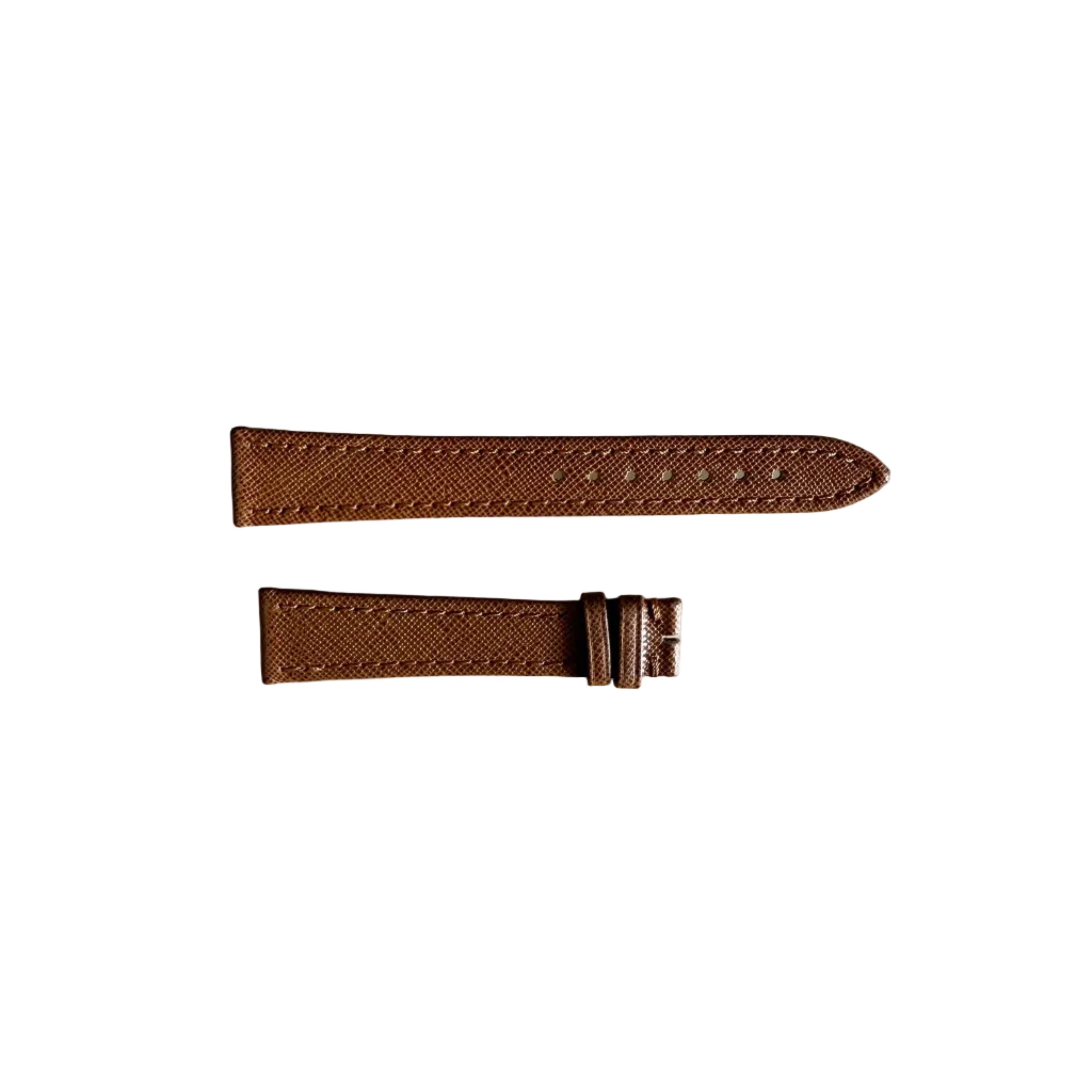 Authentic Longines Brown Leather Watch Band Strap 17mm