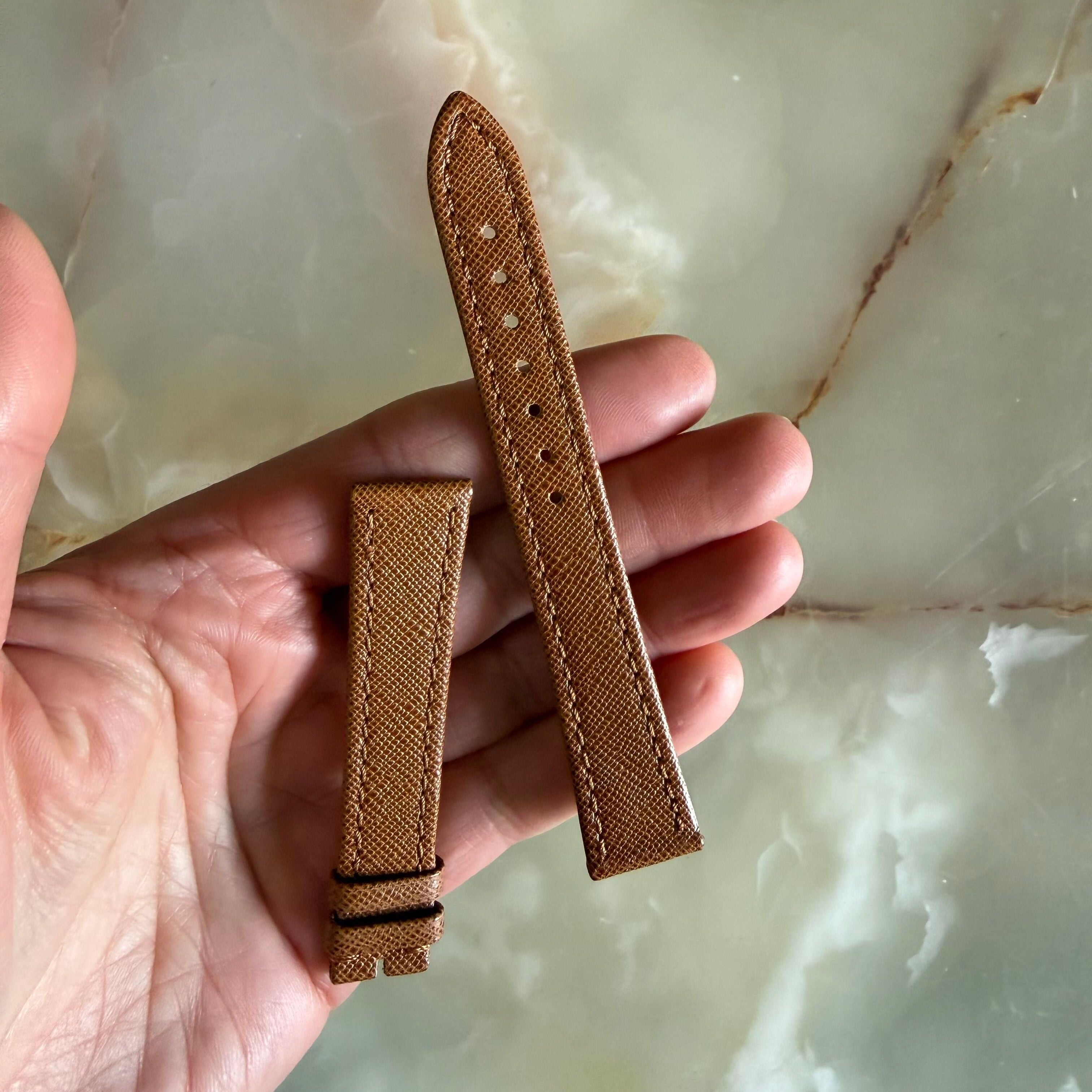 Authentic Longines Brown Leather Watch Band Strap 17mm