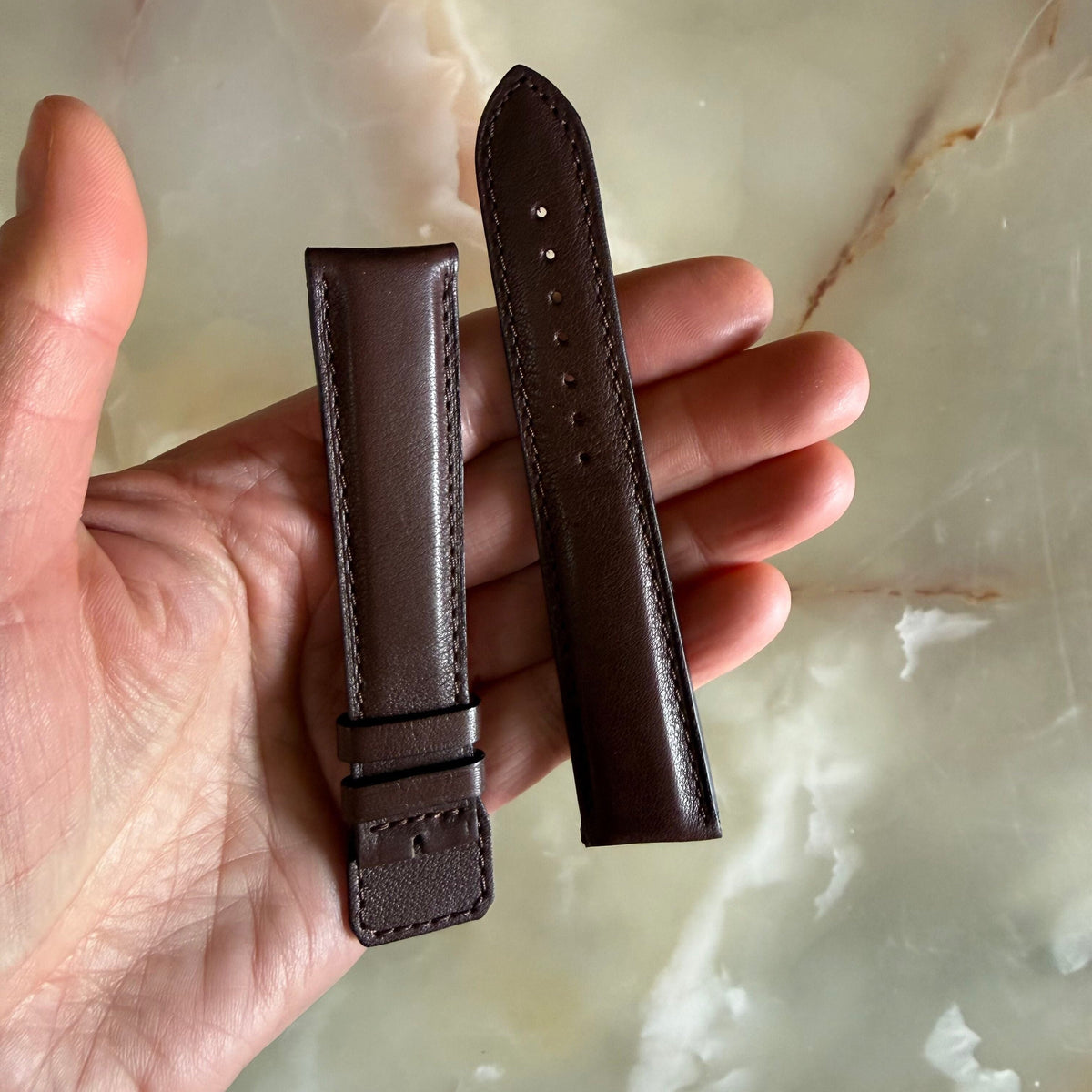 Authentic Longines Brown Leather Watch Band Strap 21.5mm