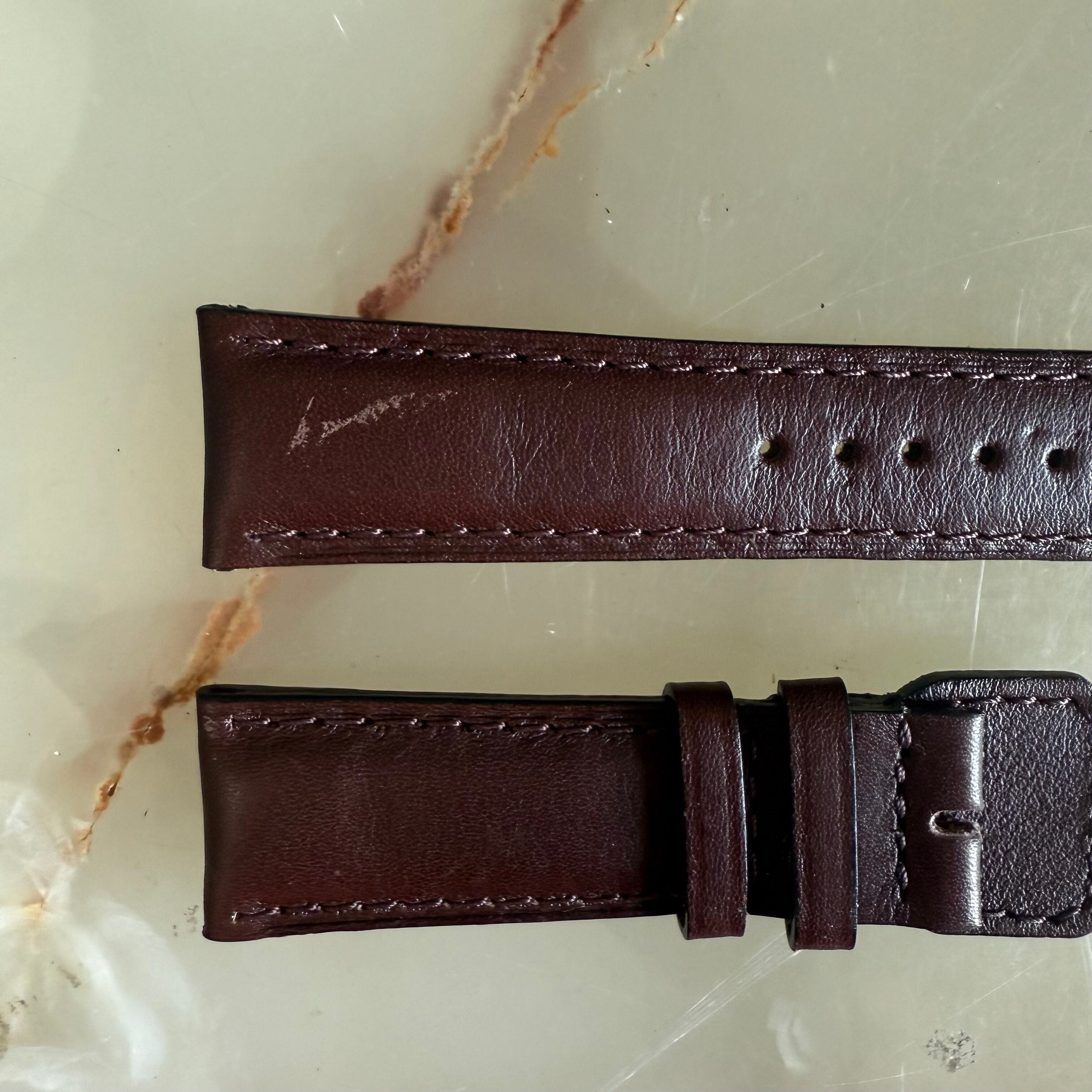 Authentic Longines Brown Leather Watch Strap Band 21mm