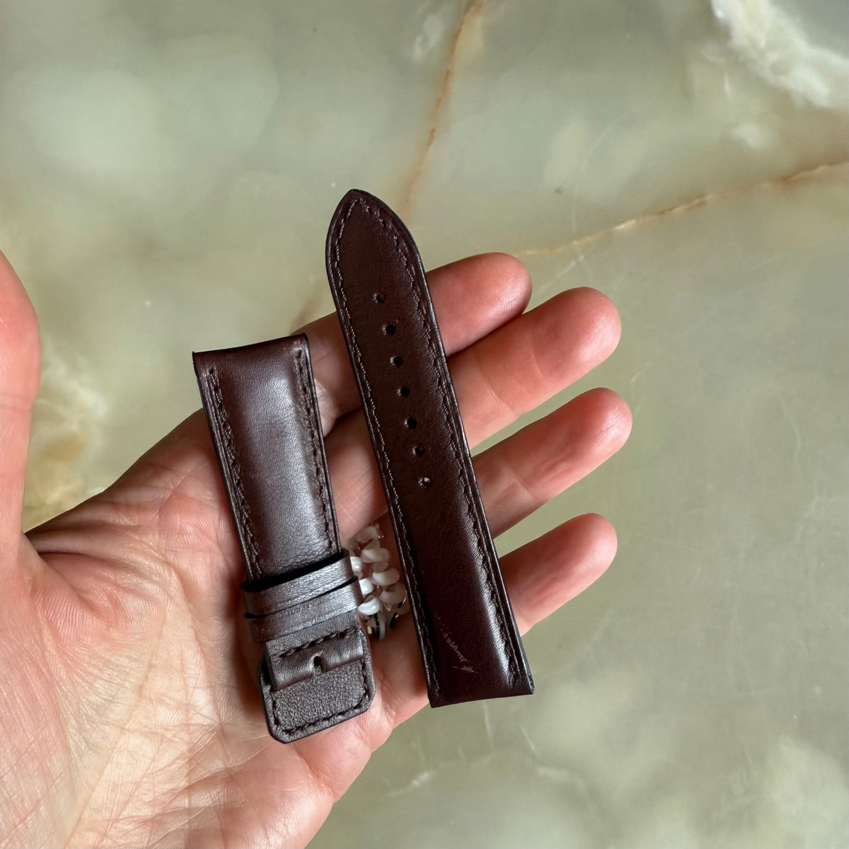Authentic Longines Brown Leather Watch Strap Band 21mm