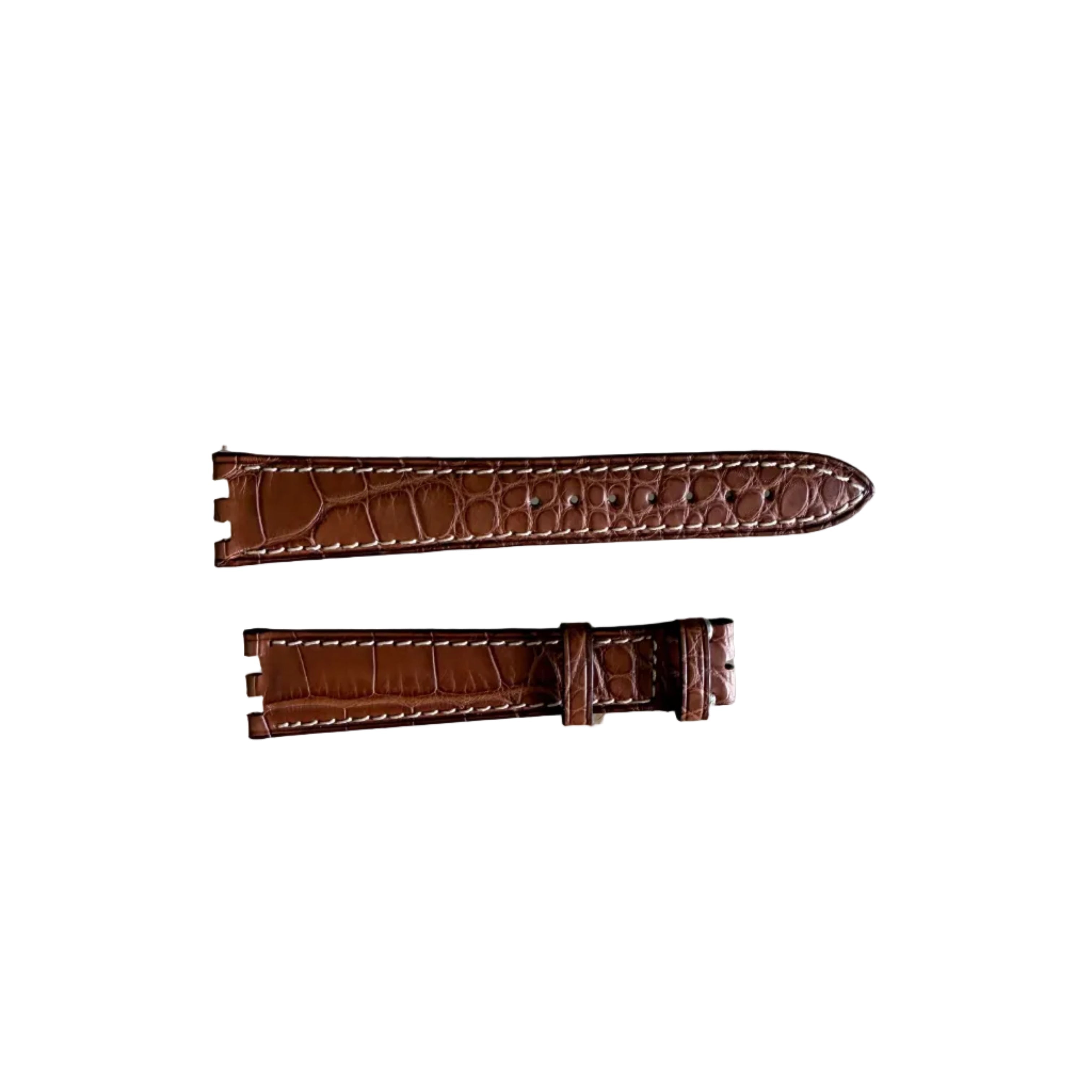 Authentic Longines Dolce Vita Brown Alligator Watch Band Strap 20mm