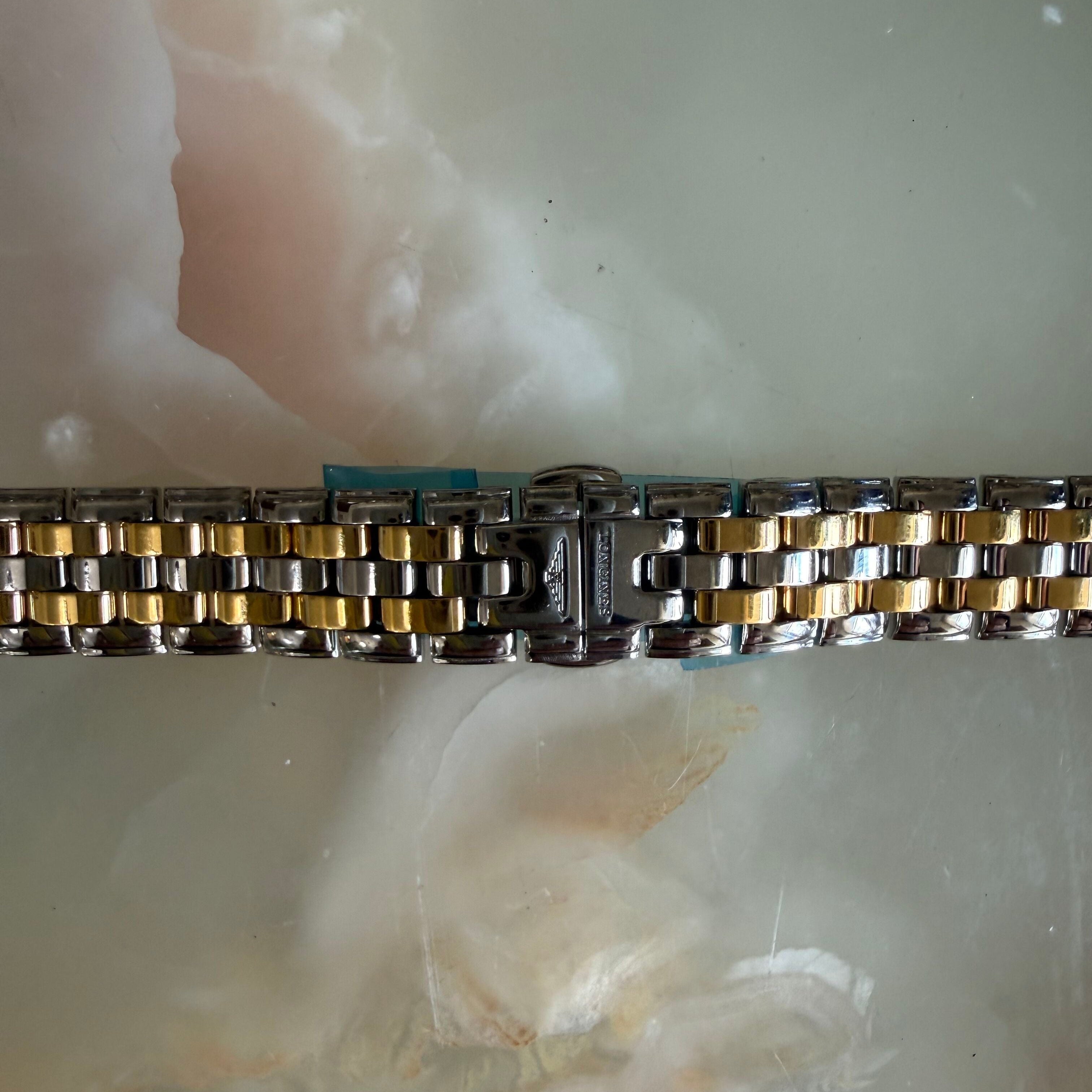 Authentic Longines Stainless Steel Gold Two Tone Watch Bracelet 12mm 37704