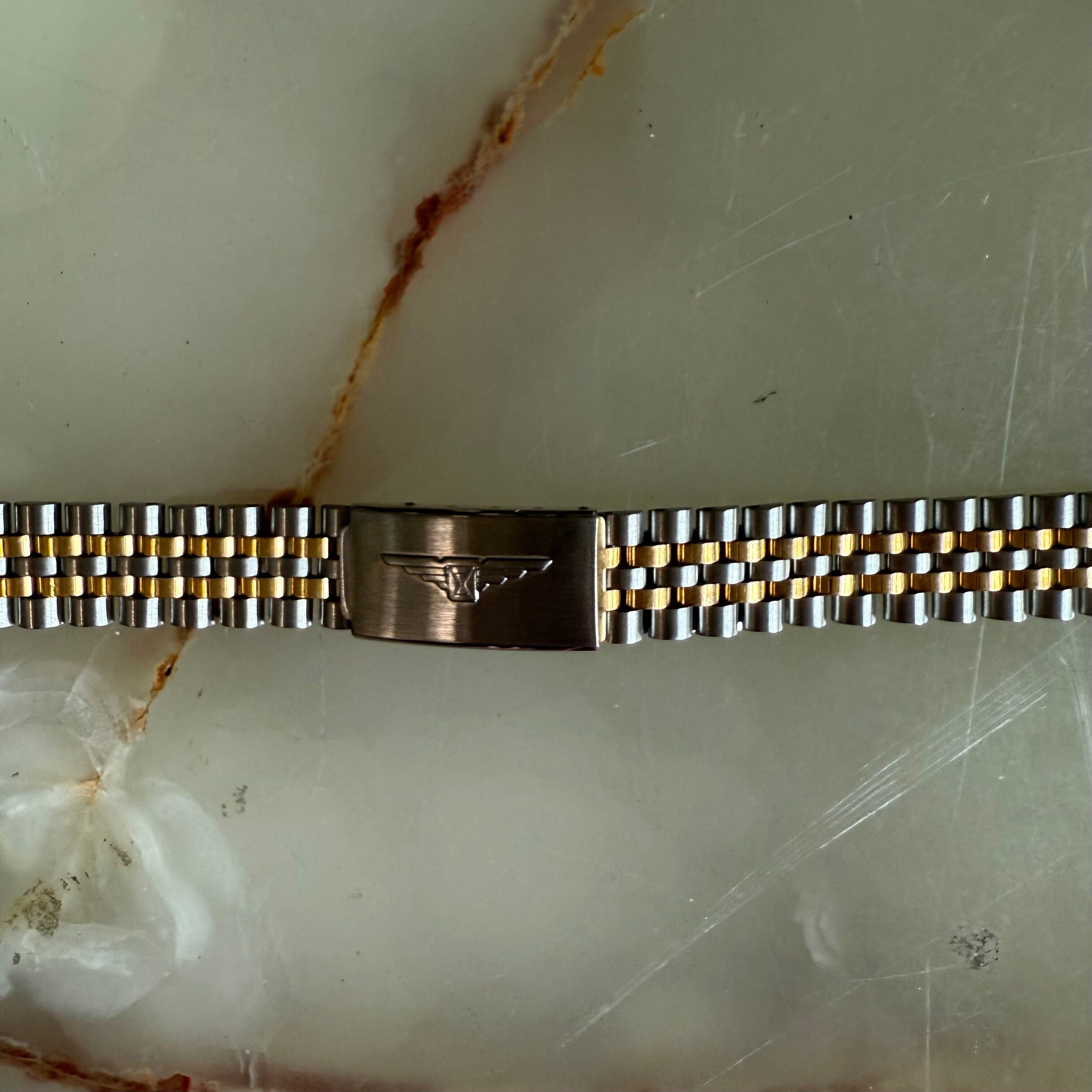 Authentic Longines Stainless Steel Two Ton Watch Bracelet 18mm