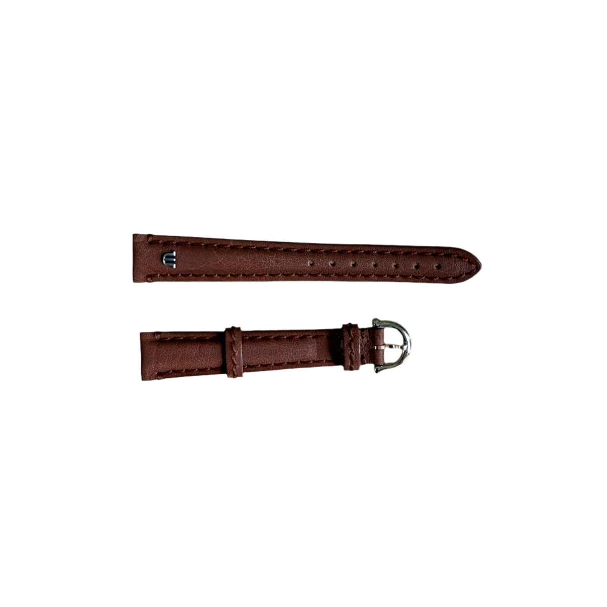 Authentic Maurice Lacroix Brown Leather Watch Strap Band 15mm w Buckle