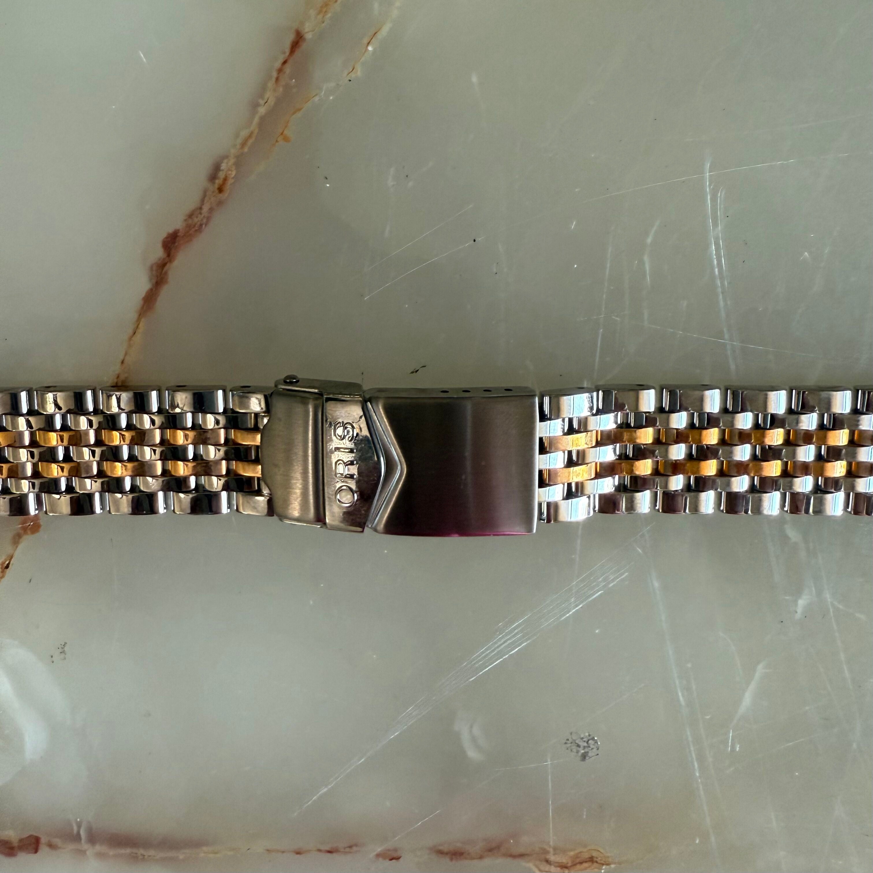 Authentic Oris Steel Gold Watch Bracelet 18mm 81863