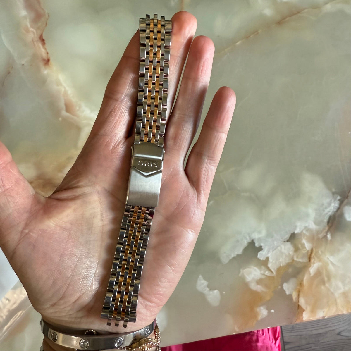 Authentic Oris Steel Gold Watch Bracelet 18mm 81863