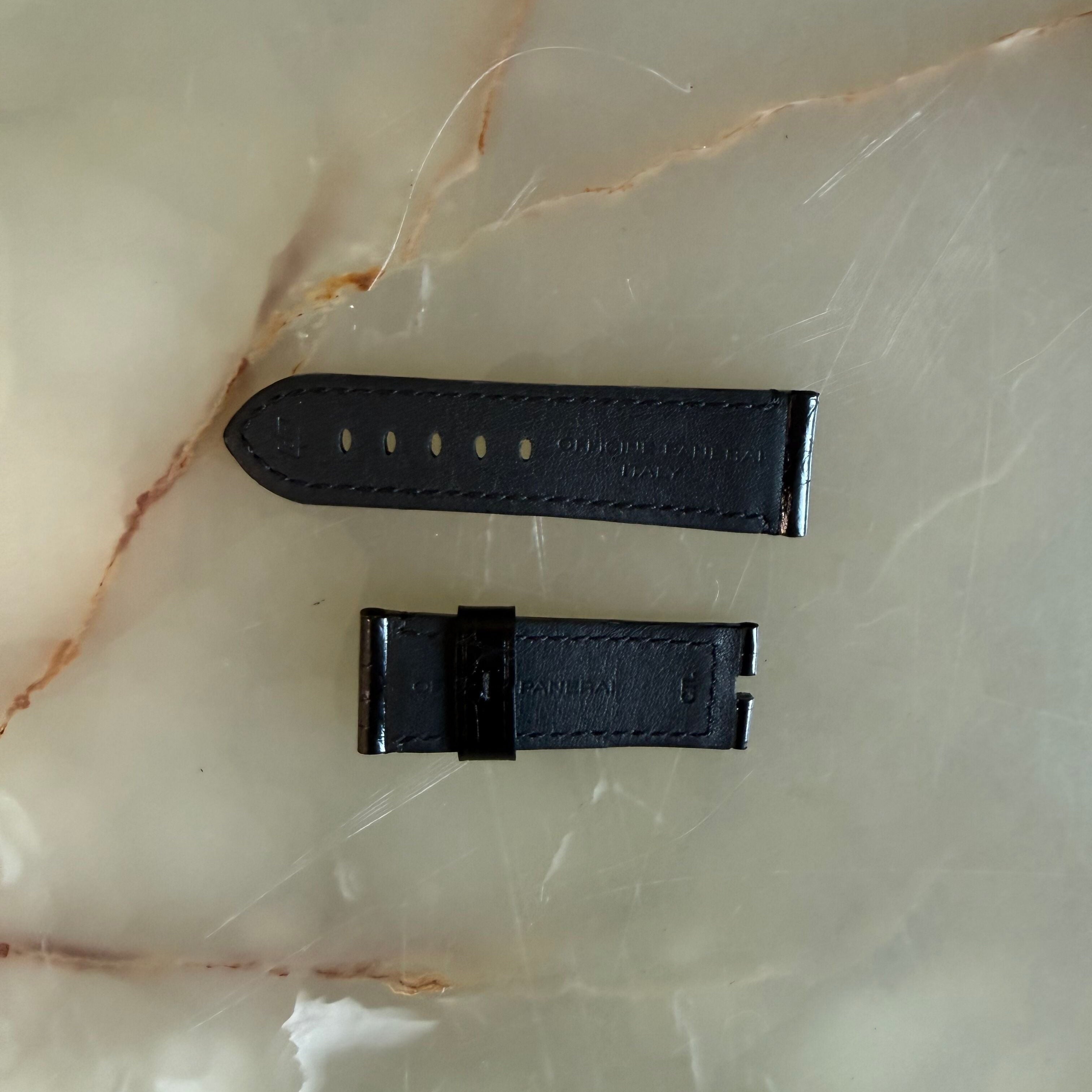 Authentic Panerai Black Alligator Watch Strap Band 24mm